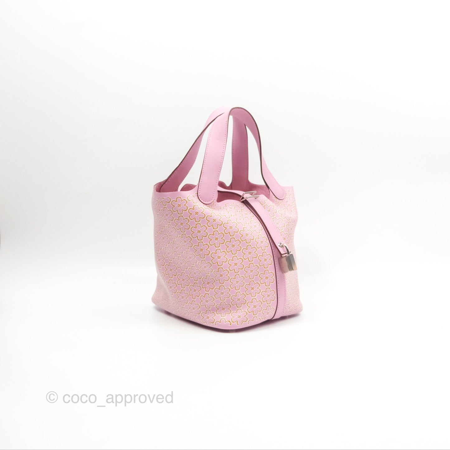 Hermès Picotin Lock 18 Lucky Daisy Mauve Sylvestre Swift Palladium Hardware