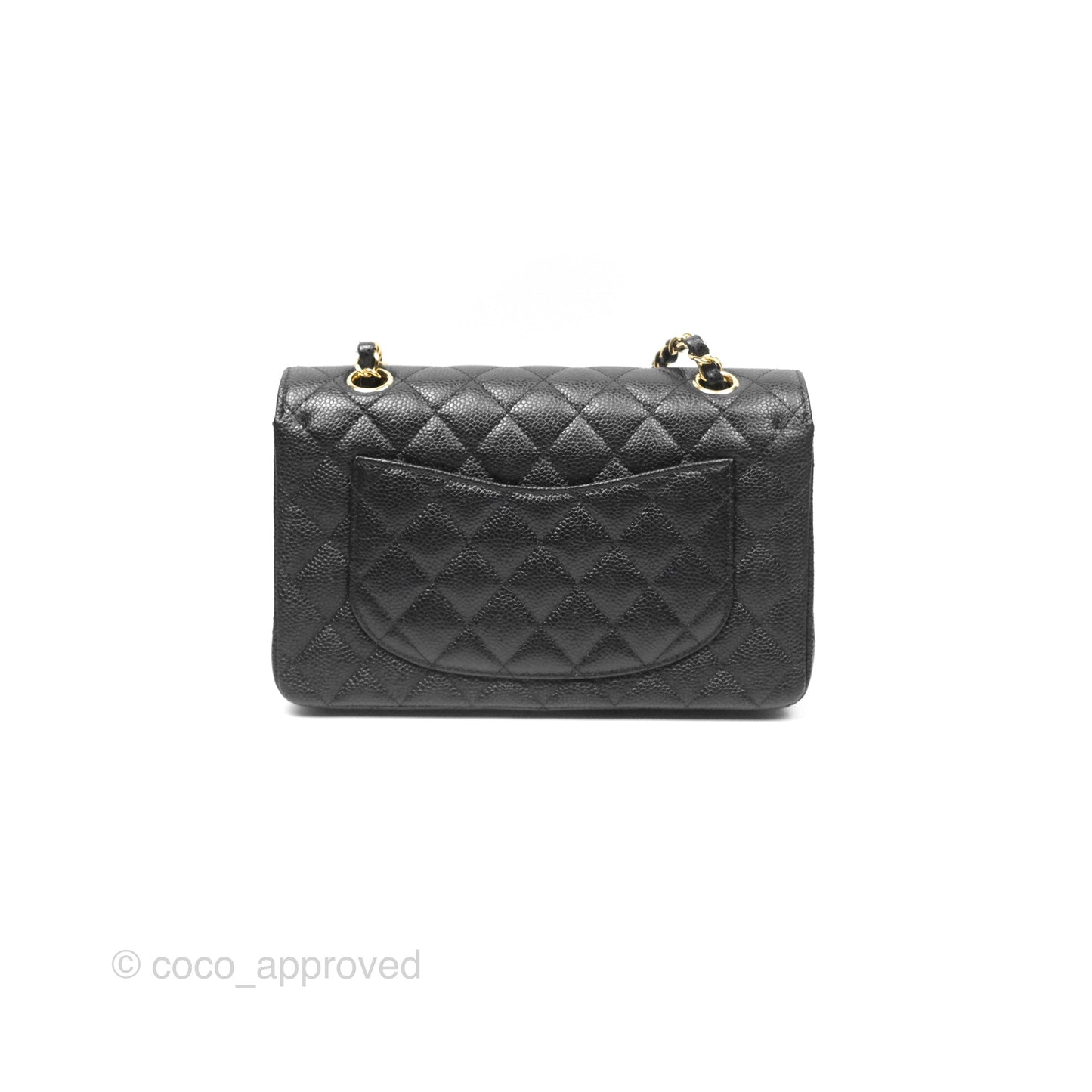 Chanel Small Classic Flap Quilted Black Caviar Gold Hardware