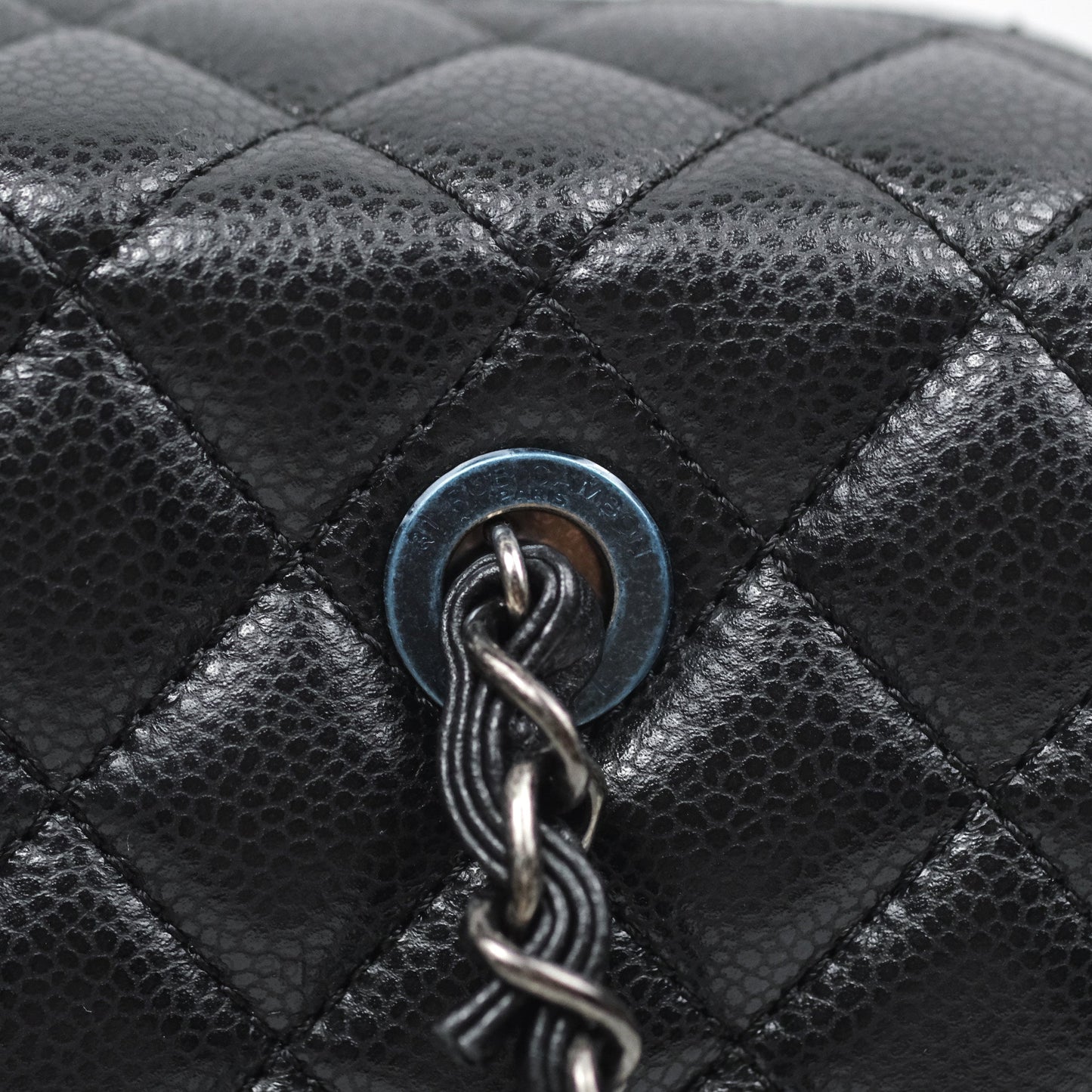 Chanel Quilted Small City Shopping Bag Black Caviar Ruthenium Hardware