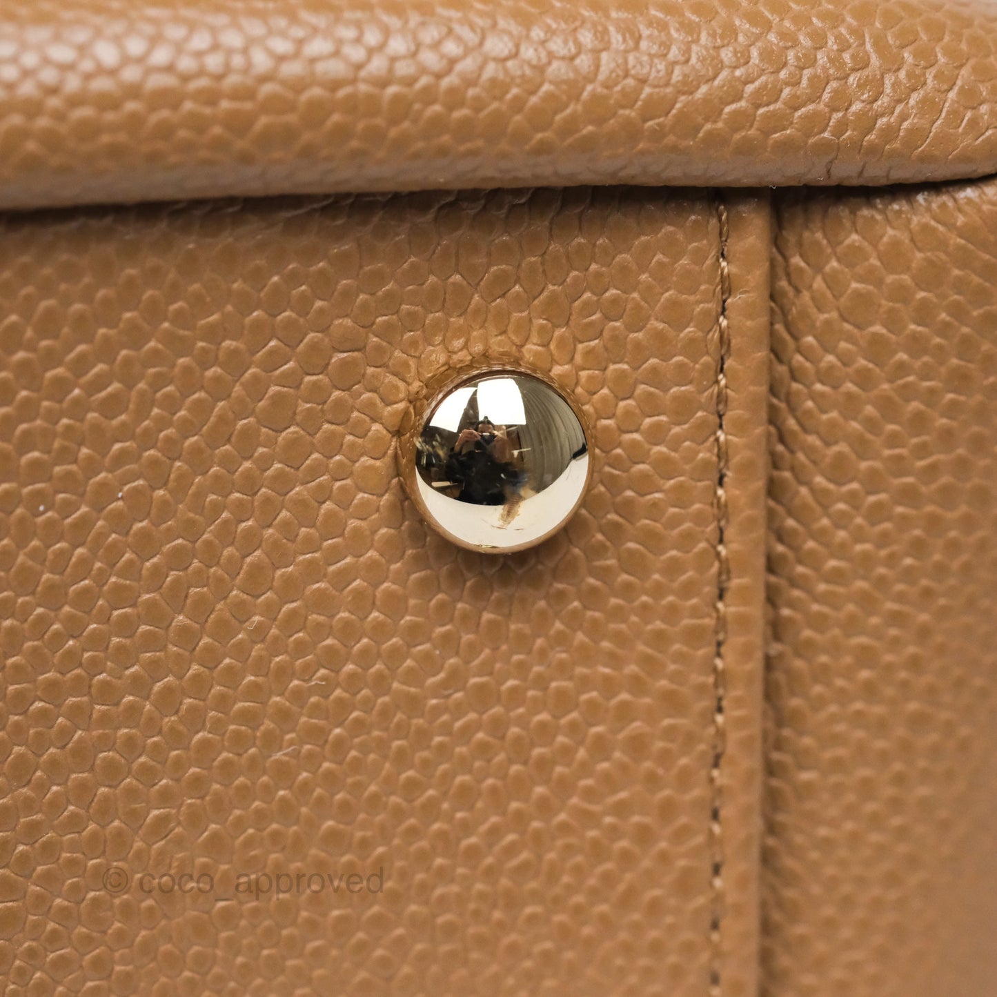 Chanel Quilted Medium Business Affinity Flap Dark Beige Caviar Gold Hardware