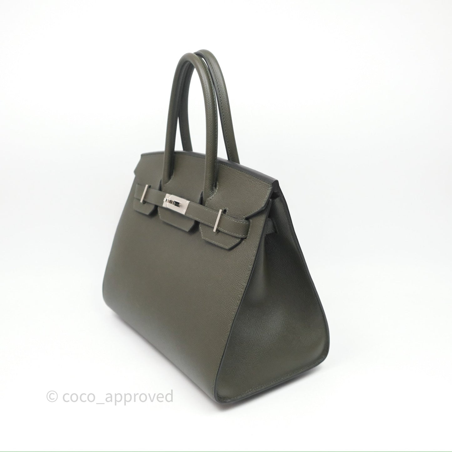 Hermès Birkin 30 Vert de Gris C6 Epsom Sliver Hardware