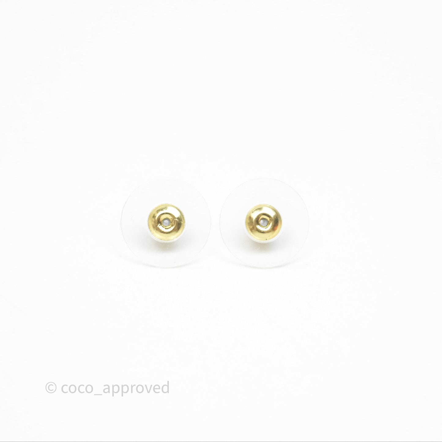 Chanel CC Crystal Drop Earrings Gold Tone 21P