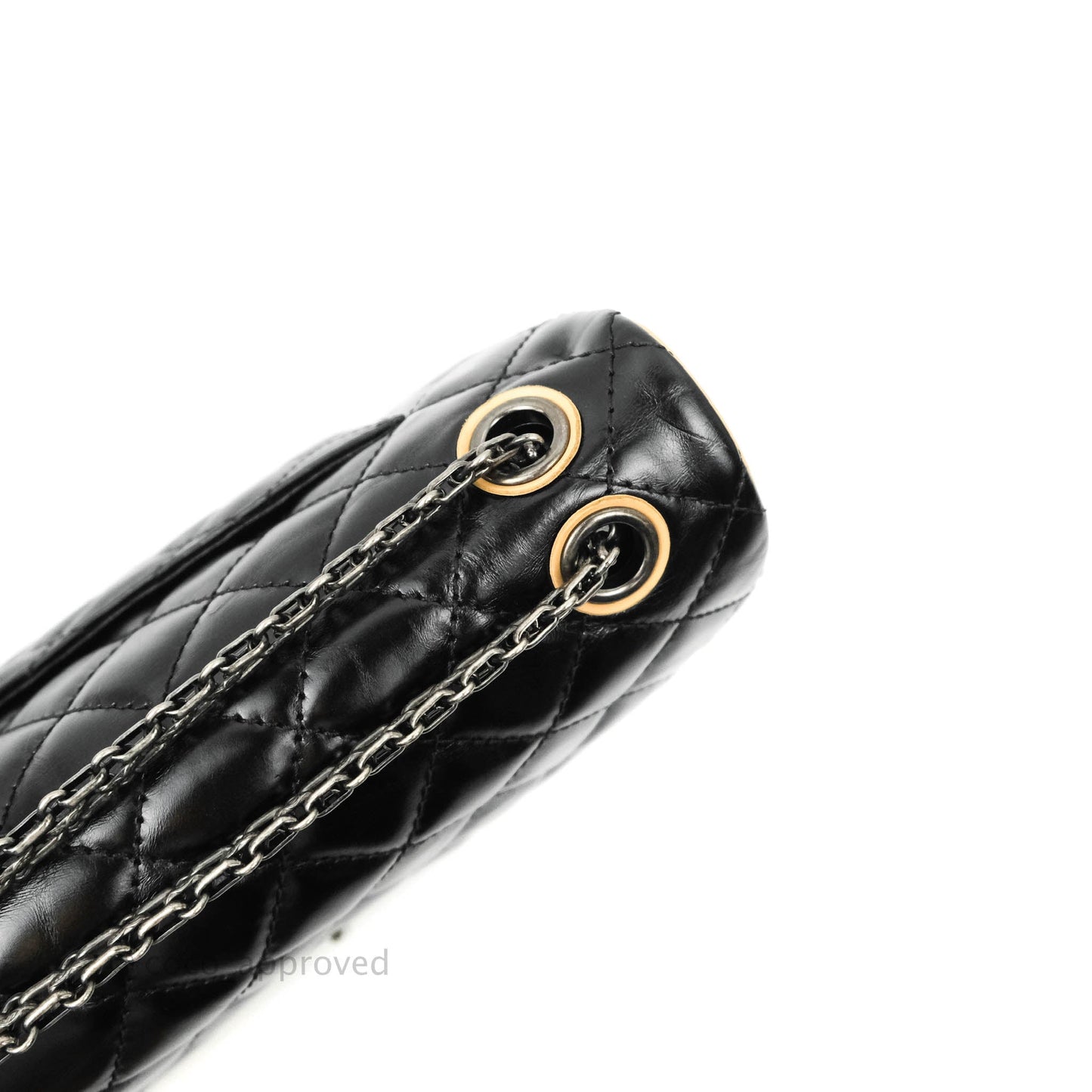 Chanel Reissue Quilted Aged Calfskin Beige & Black Ruthenium Hardware 226