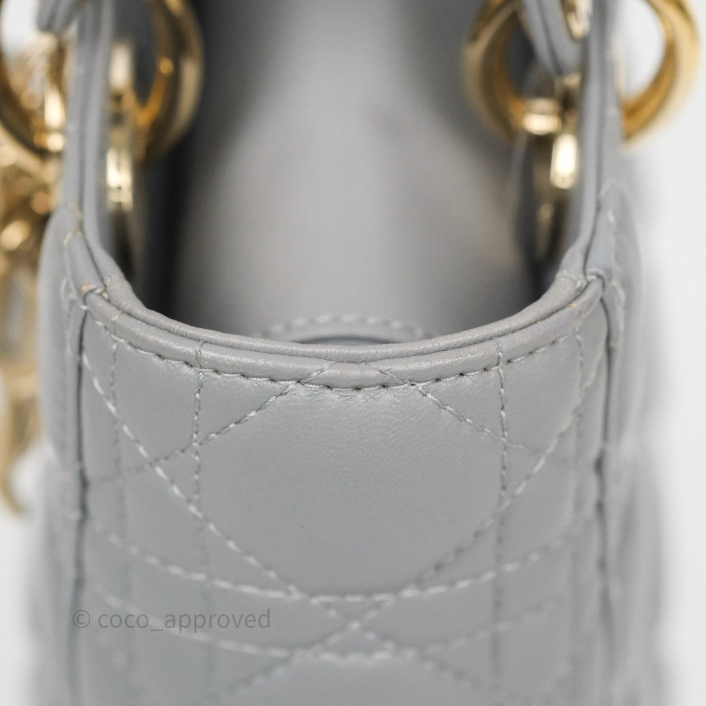 Dior Lady Dior My ABCDior Grey Lambskin Cannage