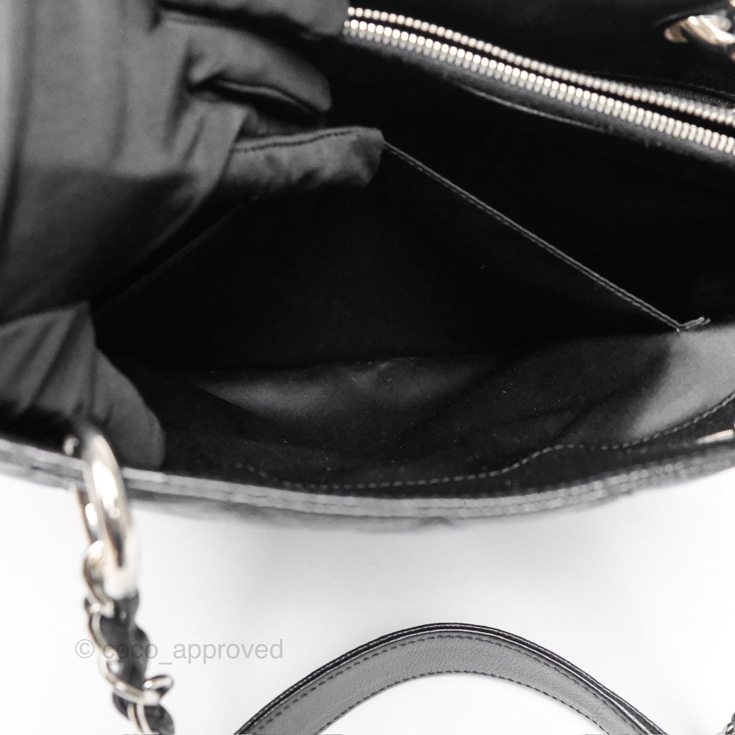 Chanel GST Black Caviar Silver Hardware