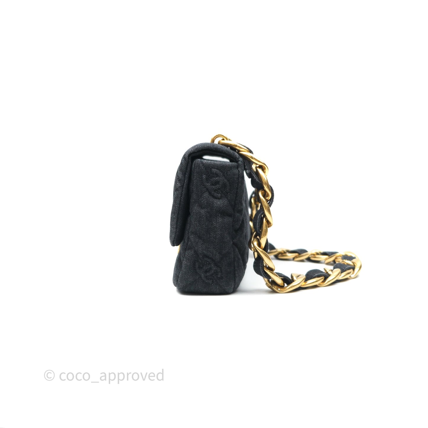 Chanel Medium Funky Town Flap Denim Aged Gold Hardware 22S
