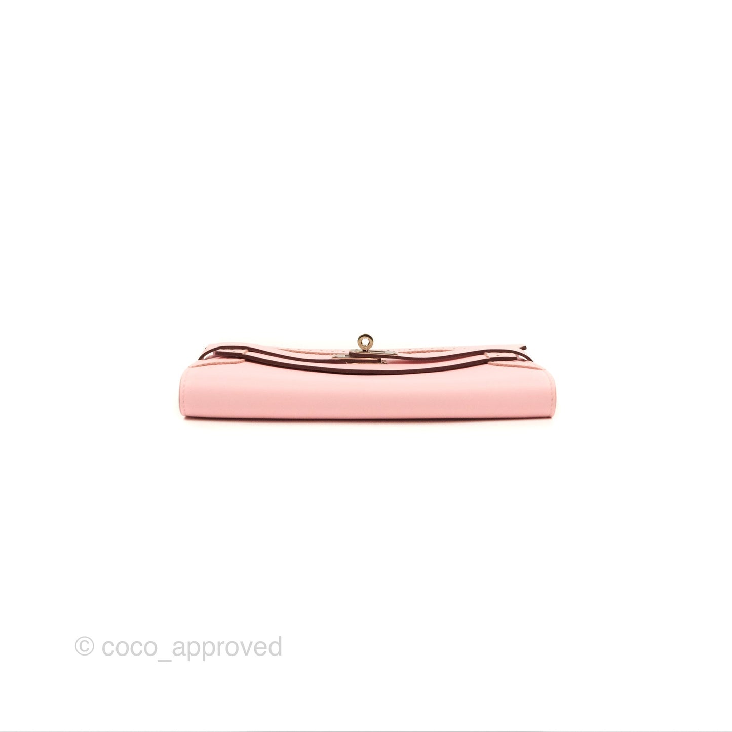 Hermès Ghillies Kelly Wallet Rose Sakura Swift Palladium Hardware