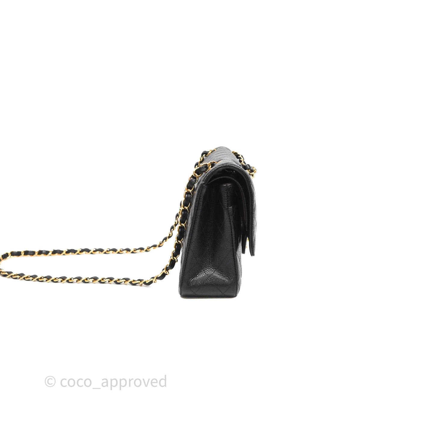 Chanel Classic Medium Flap Quilted Black Caviar Gold Hardware
