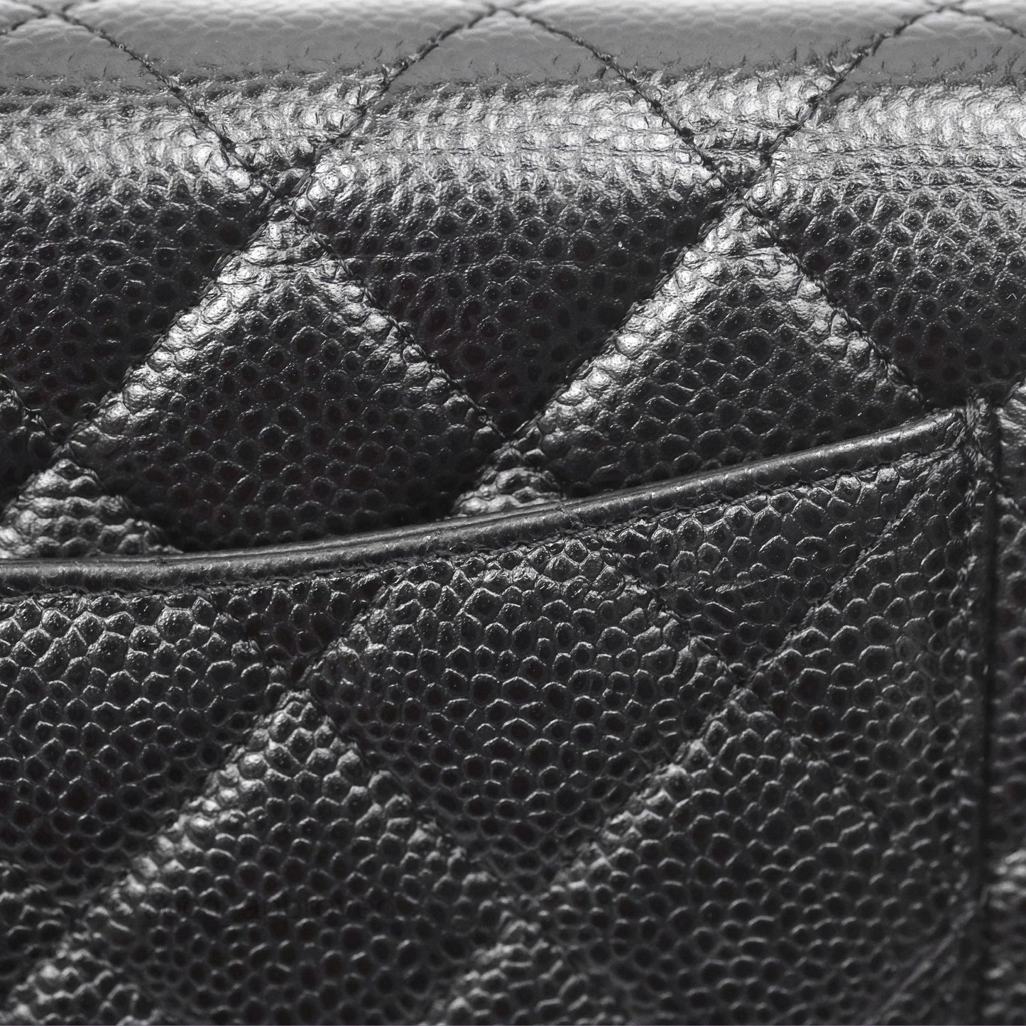 Chanel Quilted Classic Wallet On Chain WOC Black Caviar Gold Hardware