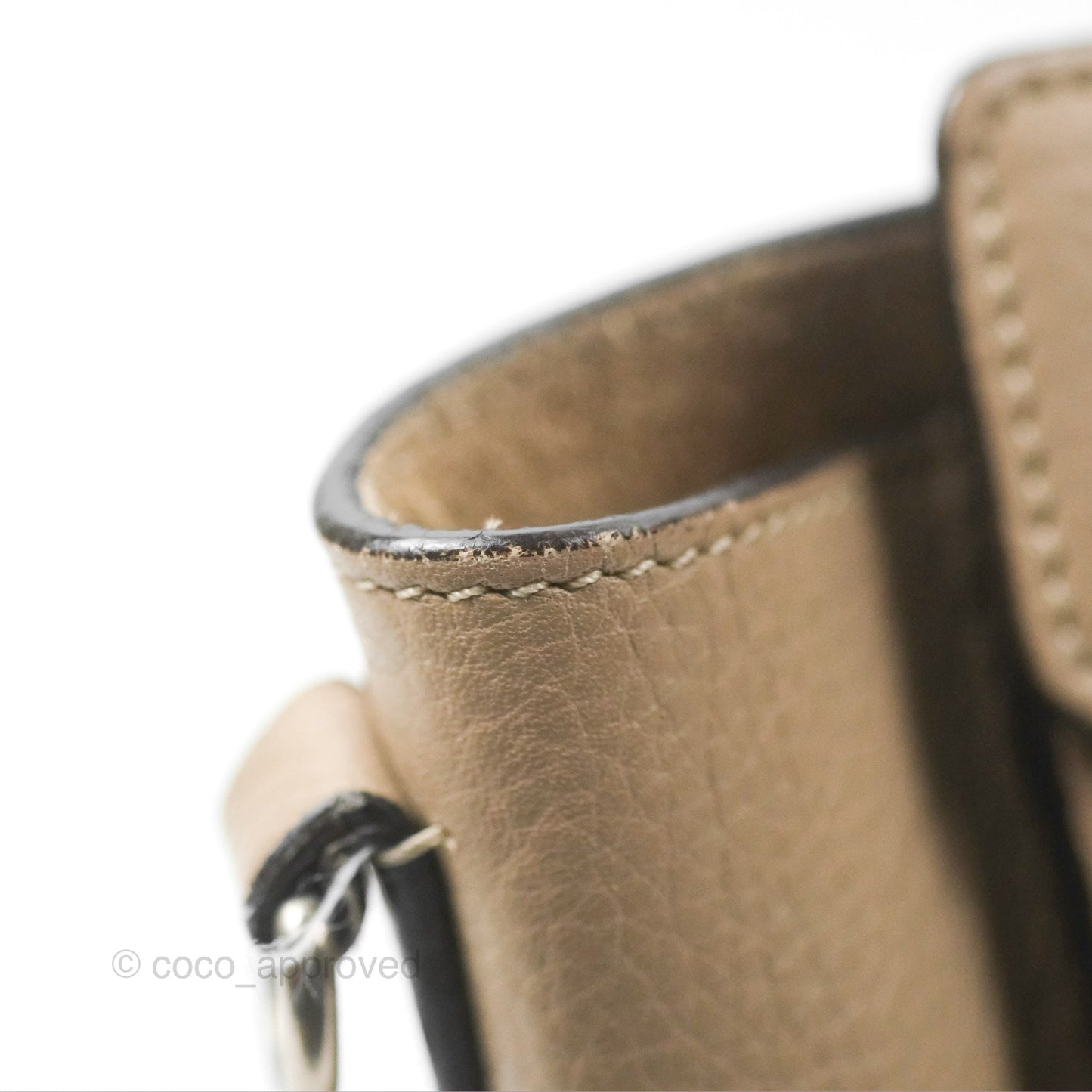 Celine Nano Luggage Bag Dune Drummed Calfskin