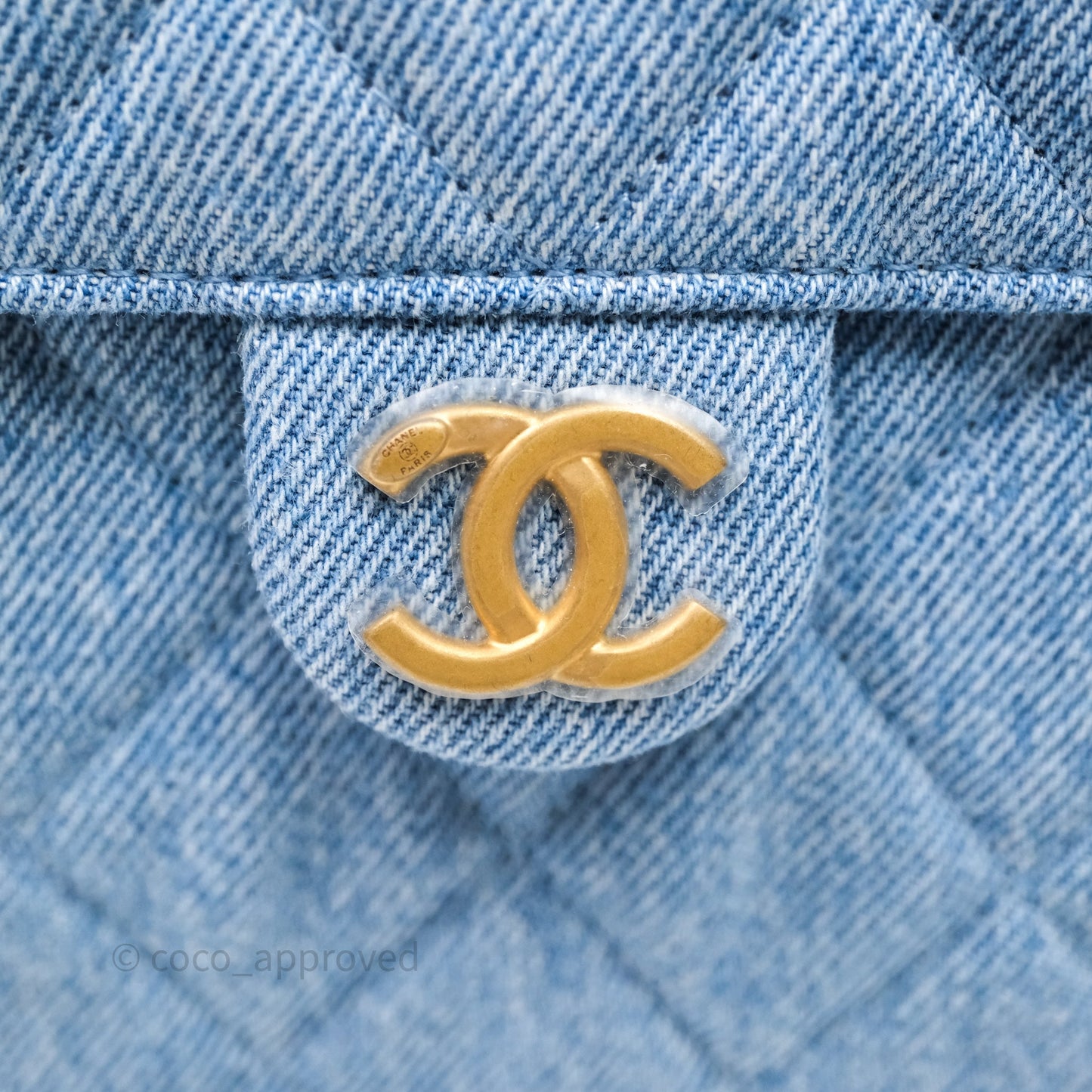 Chanel 25 Small Hobo Blue Washed Denim Aged Gold Hardware