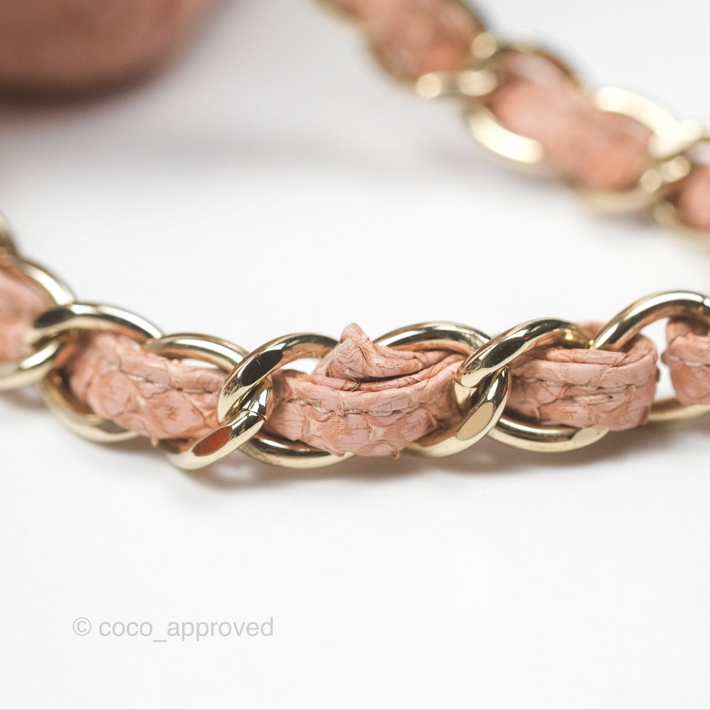 Chanel Jumbo Double Flap Python Pink Gold Hardware