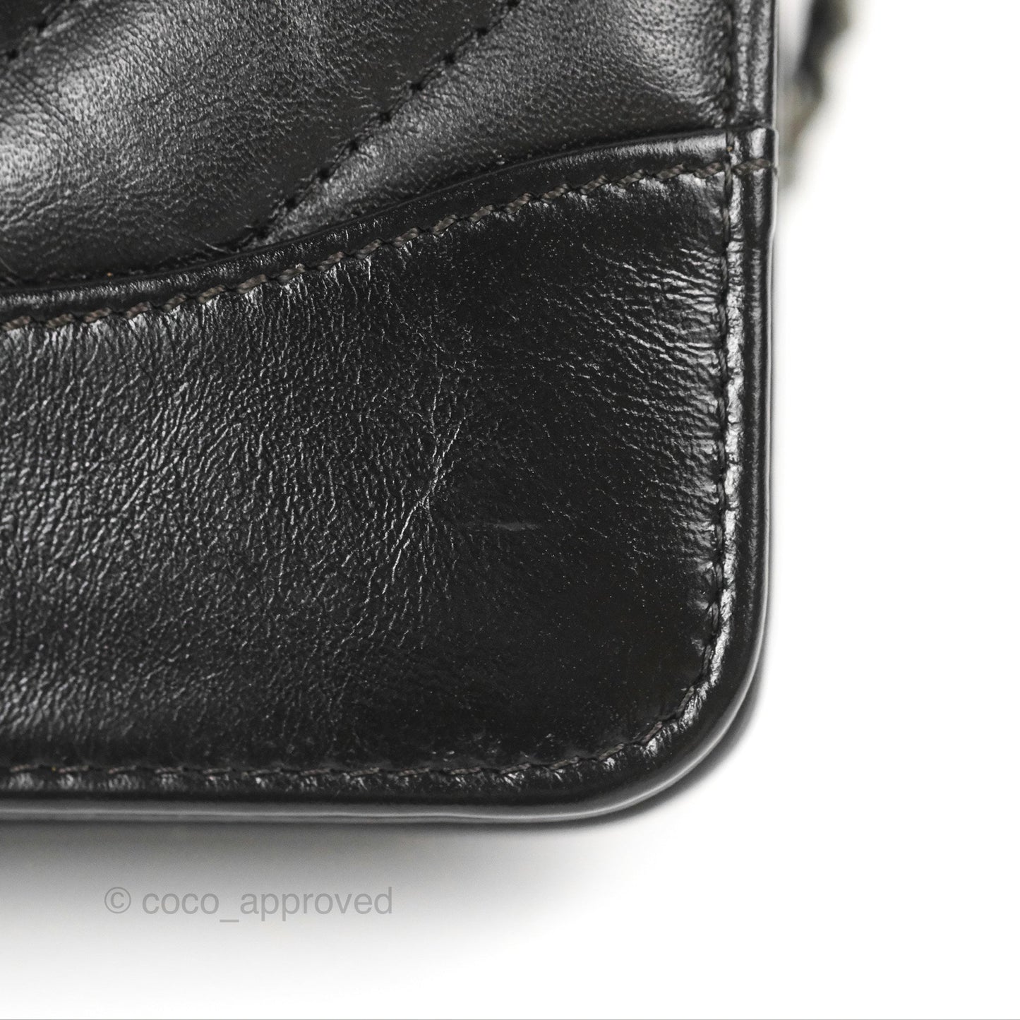 Chanel Chevron Wallet on Chain WOC Black Calfskin Gold Hardware