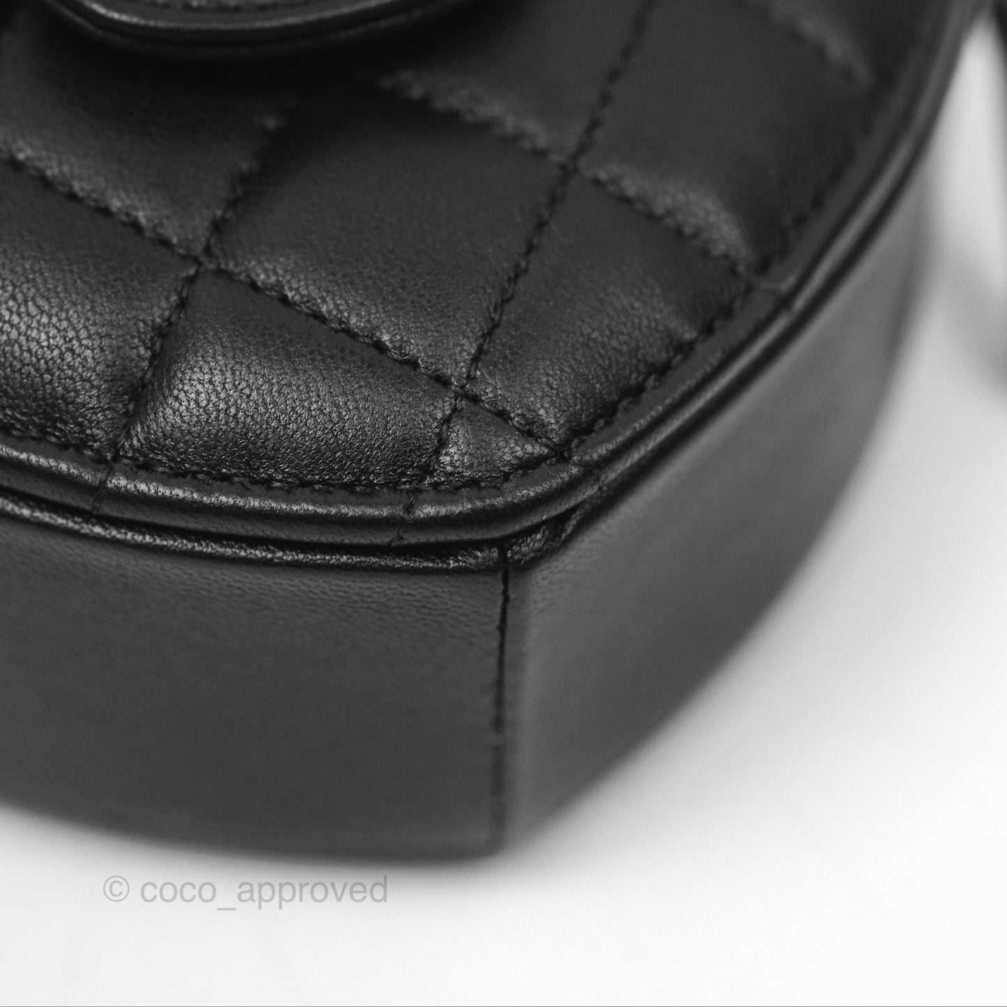 Chanel Small Heart Bag Black Lambskin Gold Hardware 22S