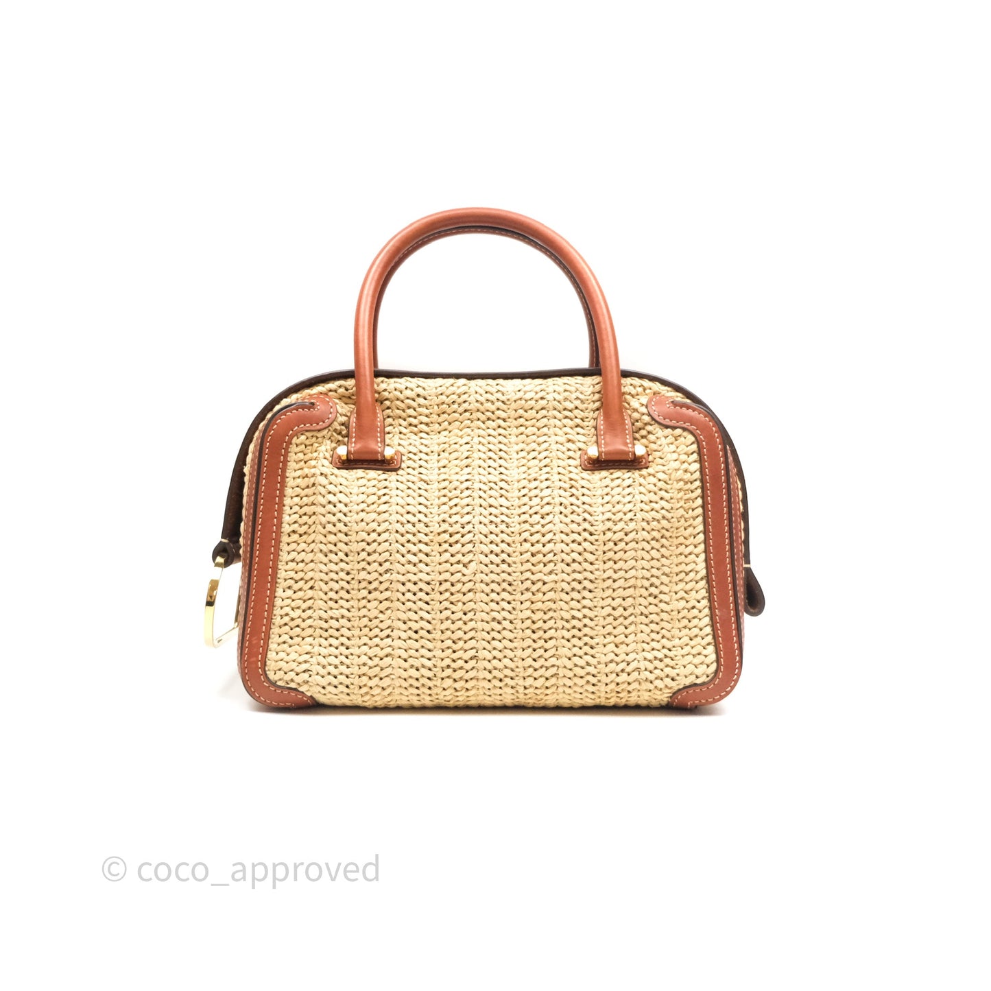 Delvaux Cool Box MM Bohème Raffia Brown
