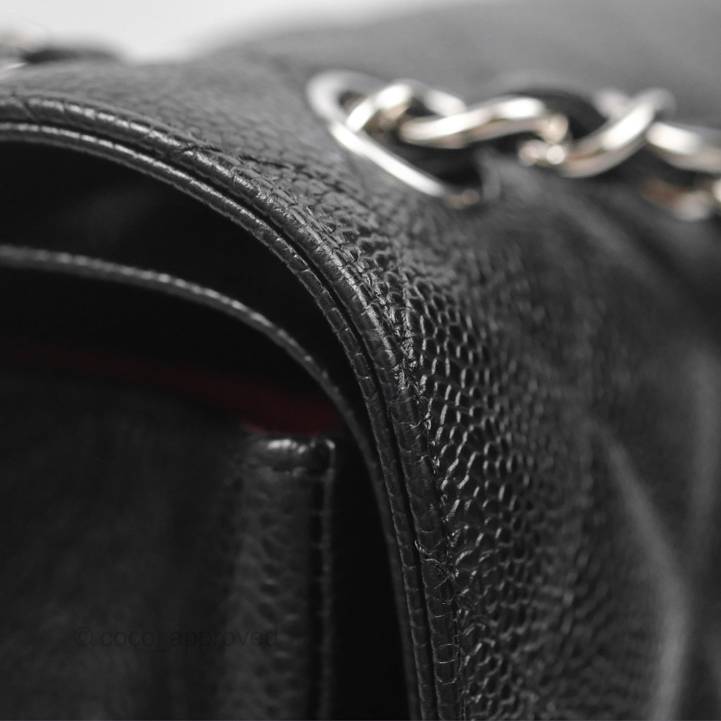 Chanel Jumbo Double Flap Black Caviar Silver Hardware⁣⁣