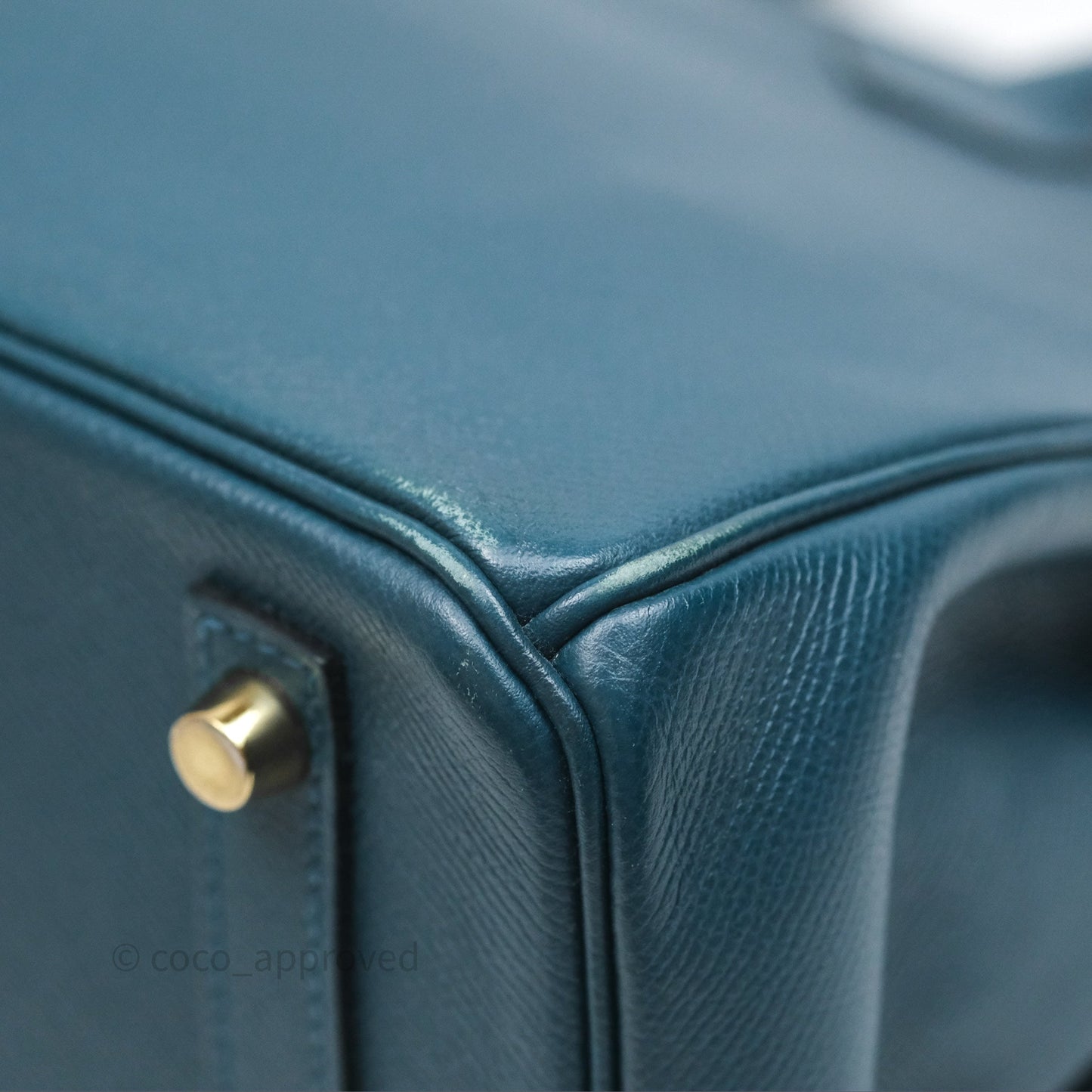 Hermès Birkin 30 Retourne Bleu de Prusse 7P Epsom Gold Hardware
