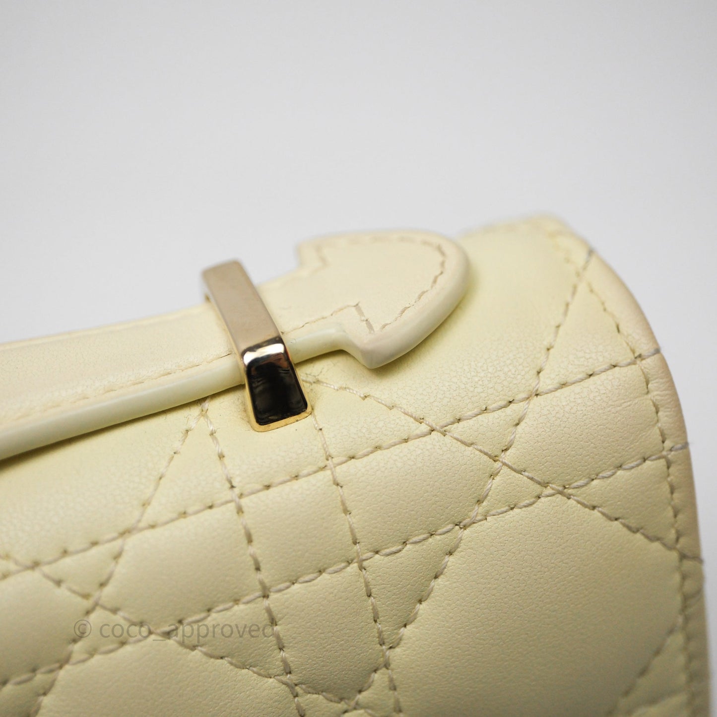 Christian Dior My Dior Mini Bag Yellow Cannage Lambskin Gold Hardware