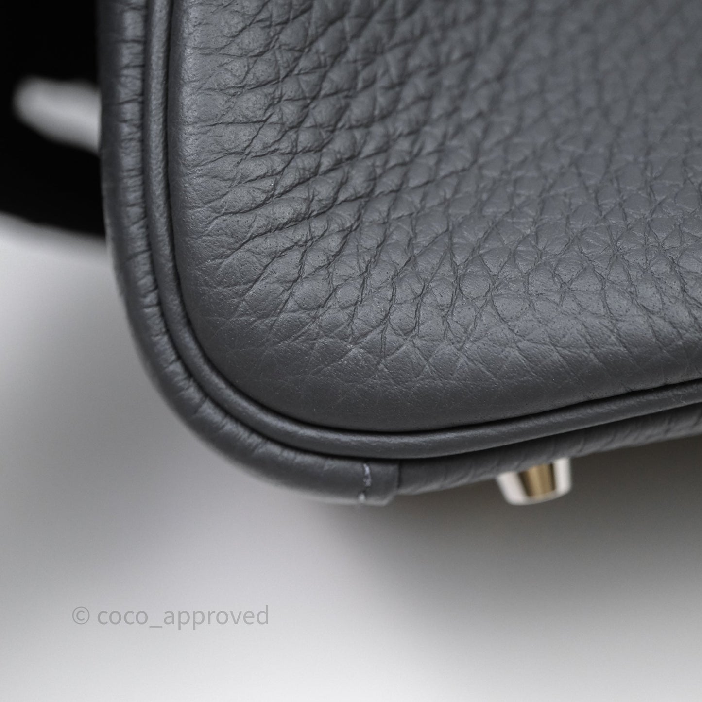 Hermès Mini Lindy II 85 Ardoise Clemence Palladium Hardware