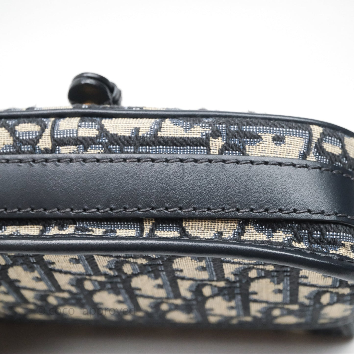 Christian Dior Bobby East-West Bag Blue Oblique Jacquard Canvas
