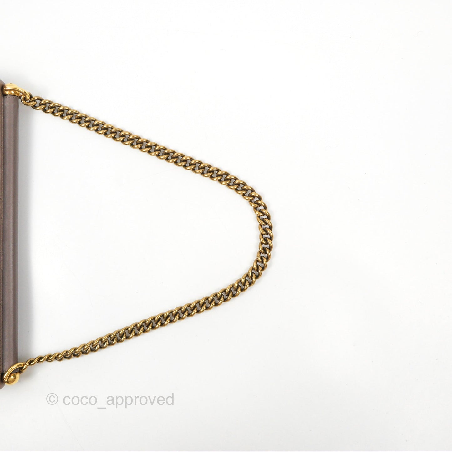 Chanel Gold Bar Single Flap Dark Grey Glazed Calfskin Gold Hardware