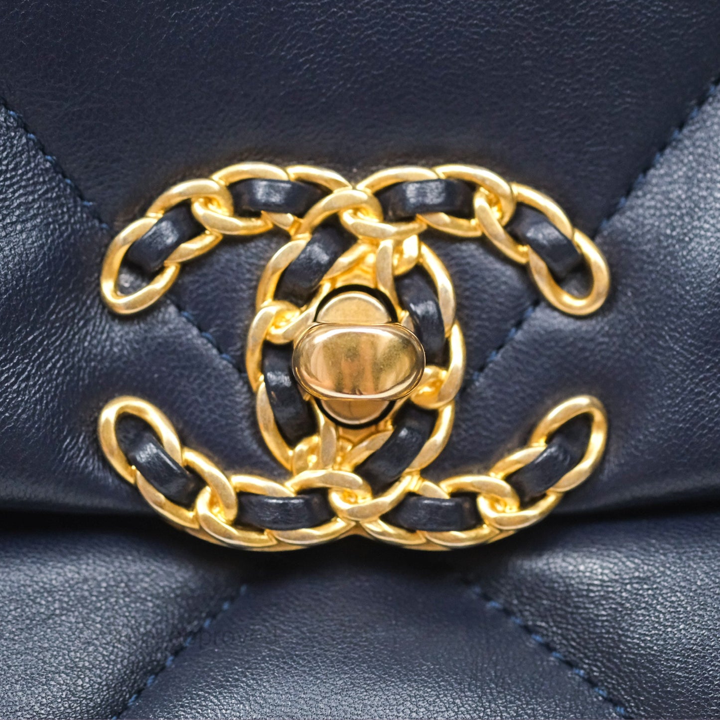 Chanel 19 Small Dark Navy Mixed Hardware