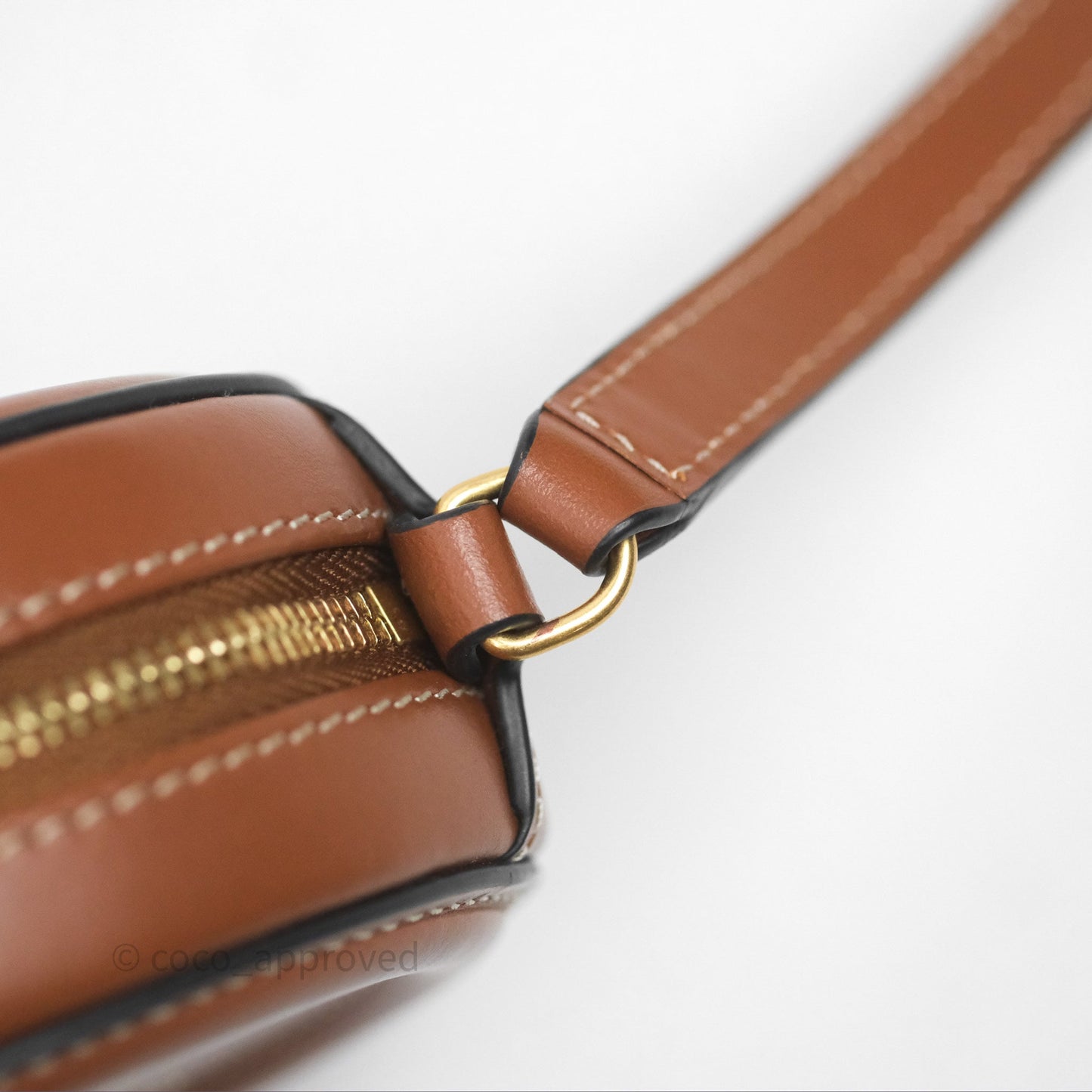 Celine Mini Oval Bag Cuir Triomphe Tan Calfskin