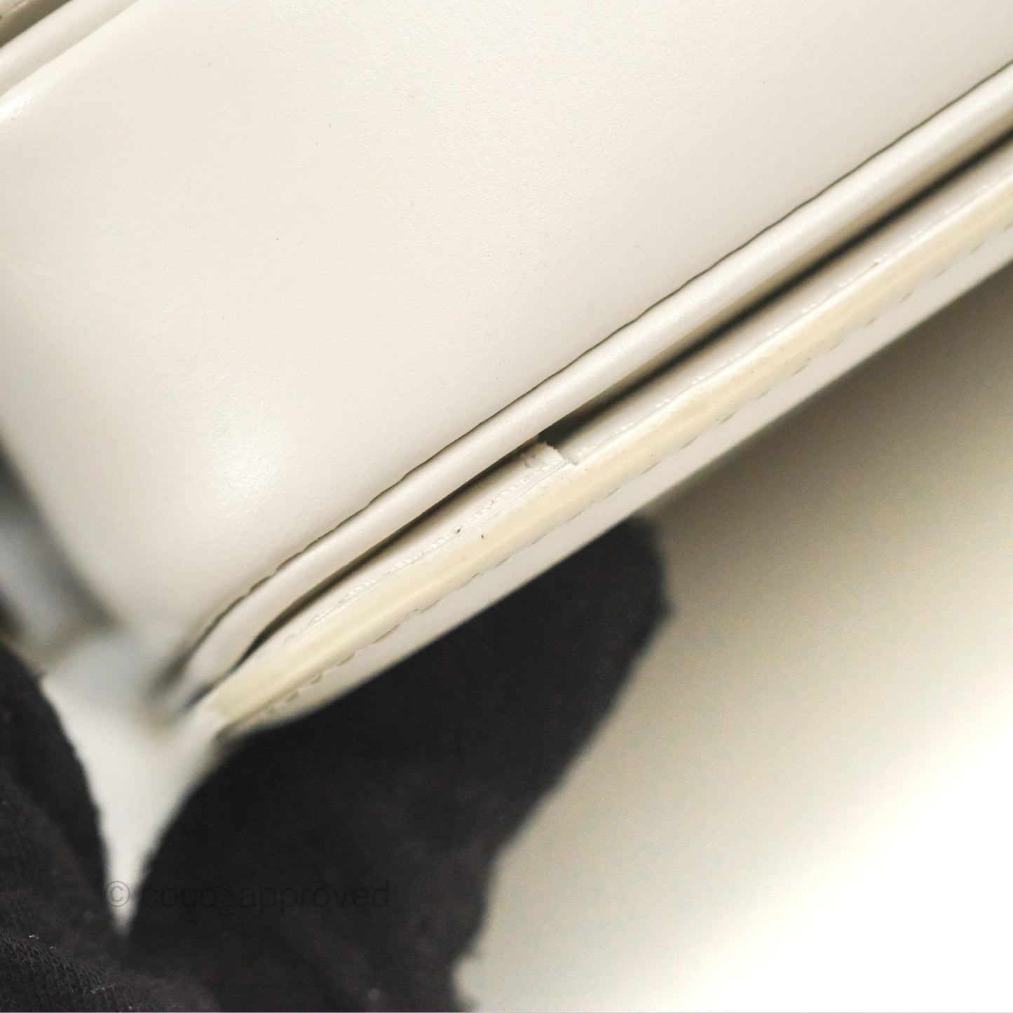 Celine Teen Triomphe Bag Shiny Calfskin White