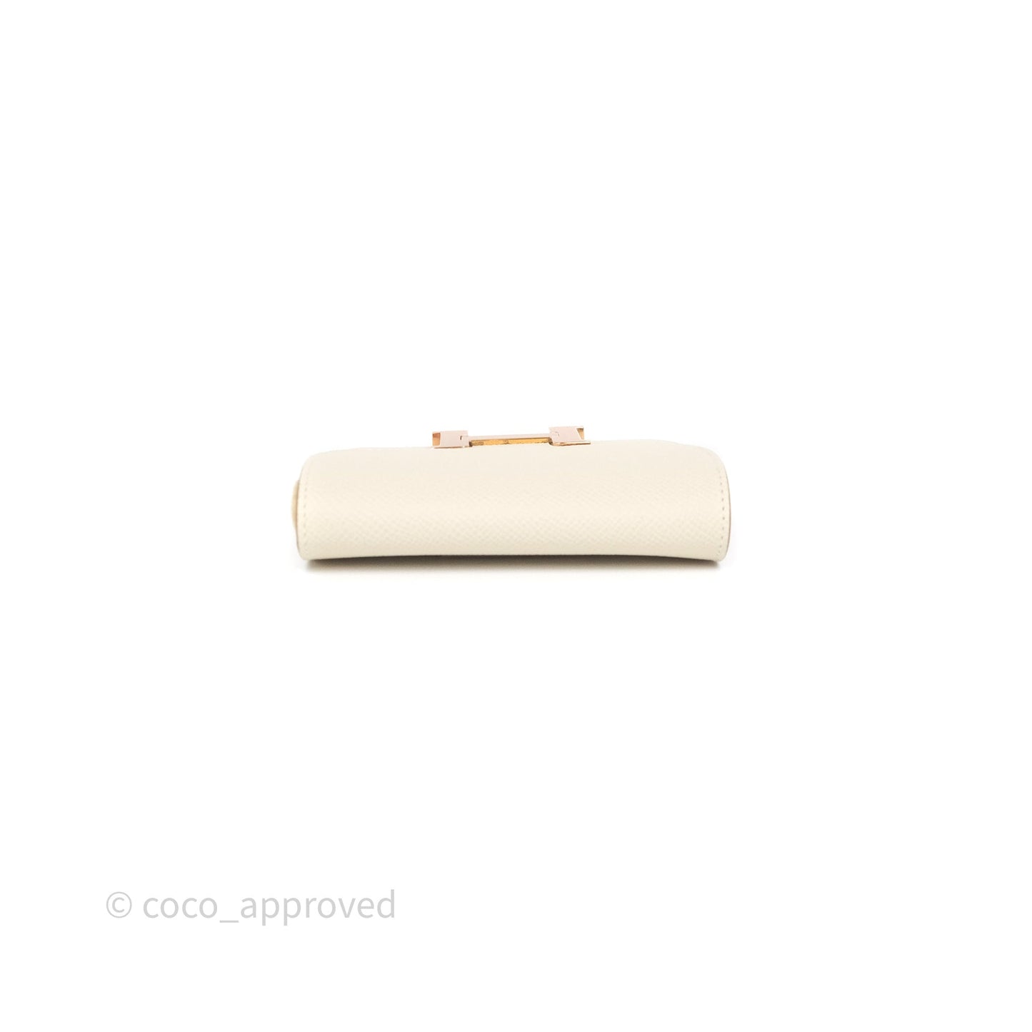 Hermès Constance Slim Wallet Craie 10 Epsom Rose Gold Hardware