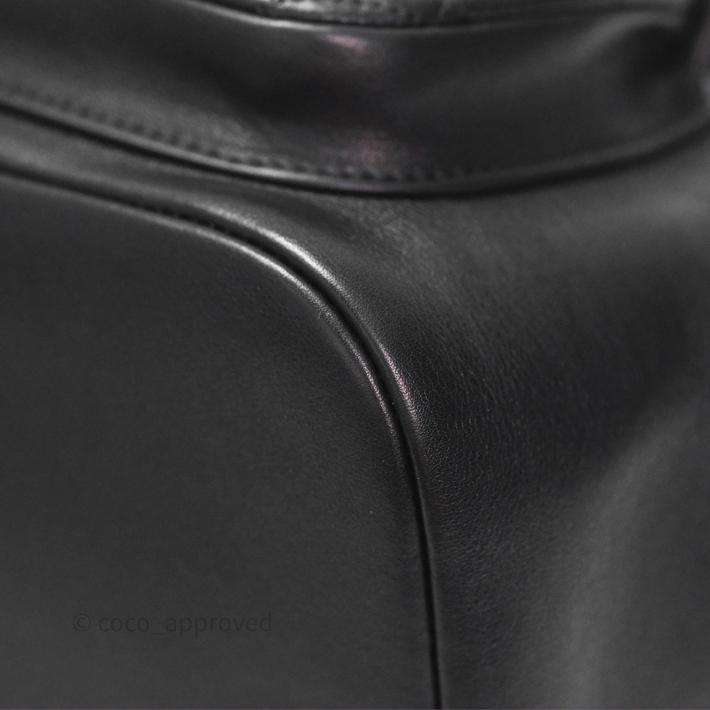Chanel Quilted Large Duma Drawstring Backpack Black Calfskin