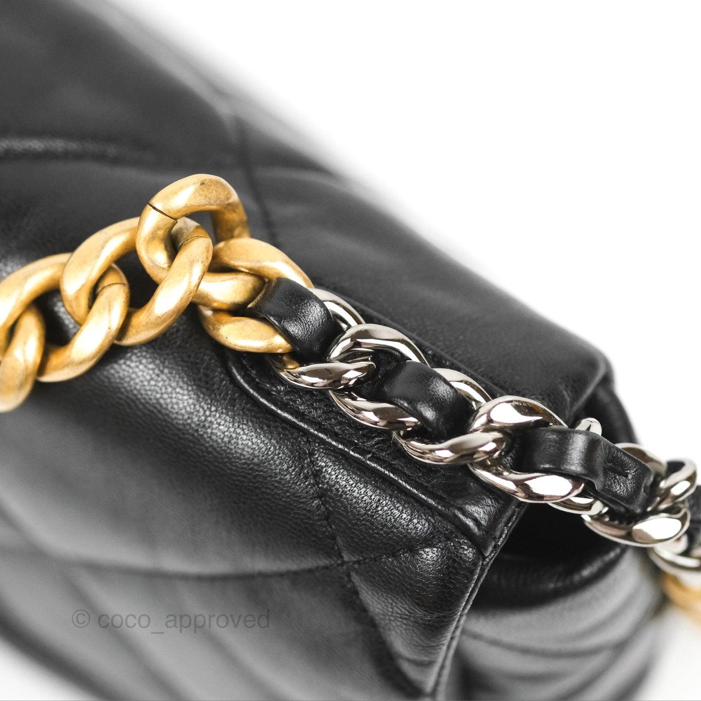 Chanel 19 Small Black Goatskin Mixed Hardware