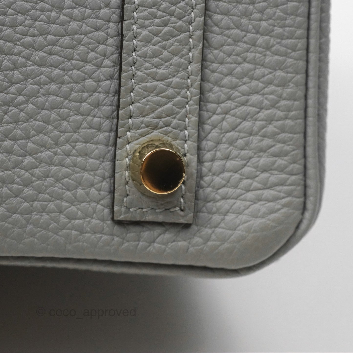 Hermès Birkin 25 Retourne Gris Mouette 4Z Togo Gold Hardware