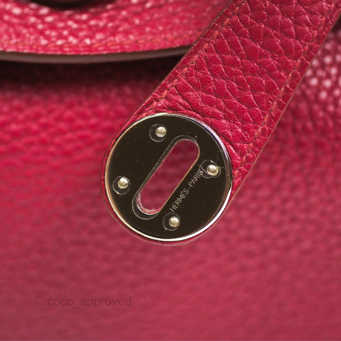 Hermès Lindy 30 Rubis Clemence Palladium Hardware