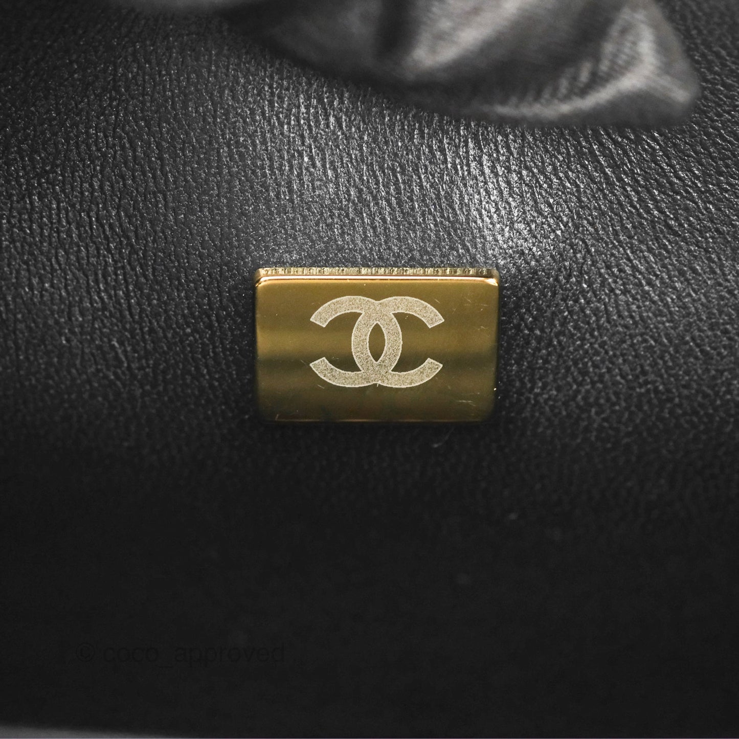 Chanel Small Boy Quilted Black Calfskin Aged Gold Hardware