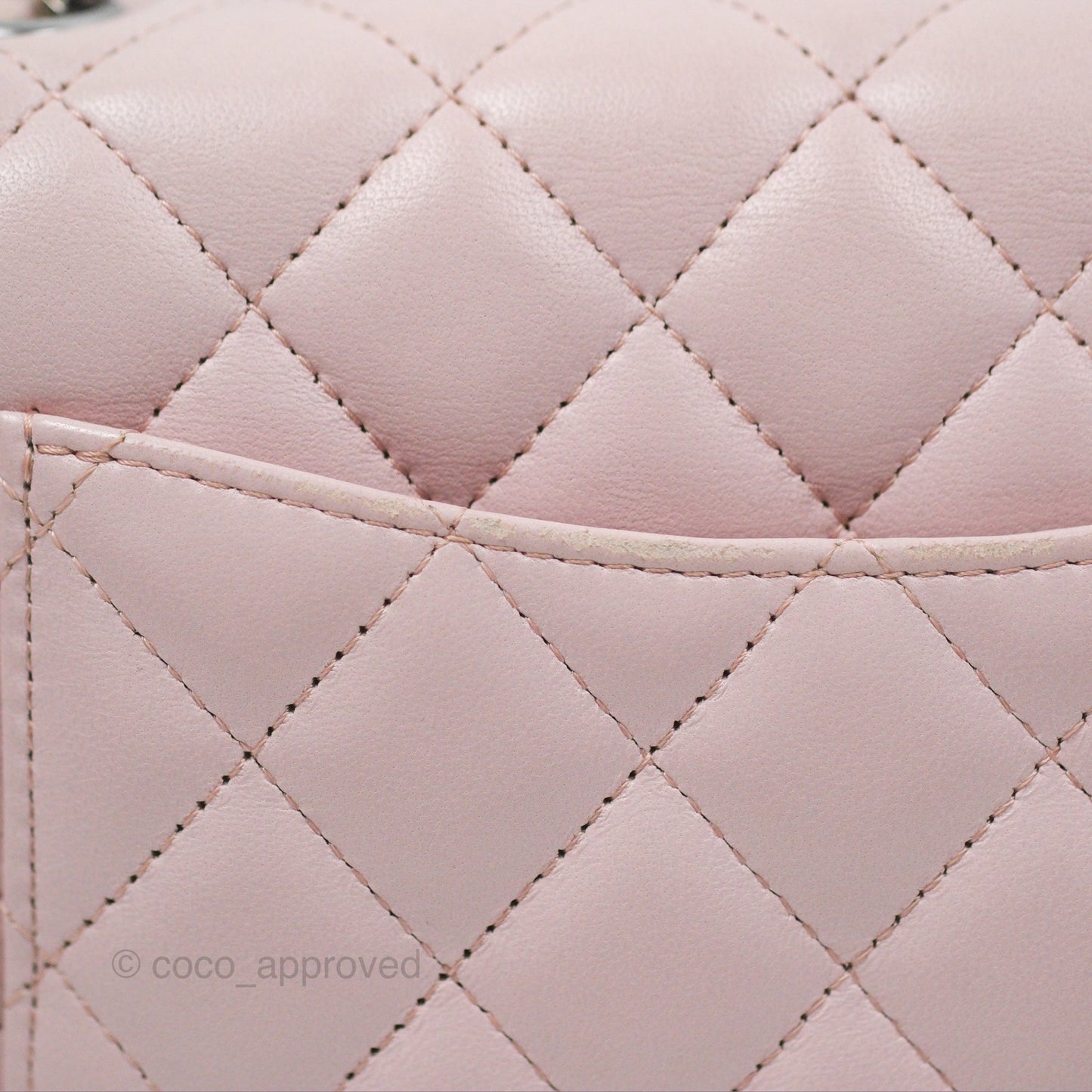 Chanel Quilted Mini Rectangular Light Pink Lambskin Silver Hardware