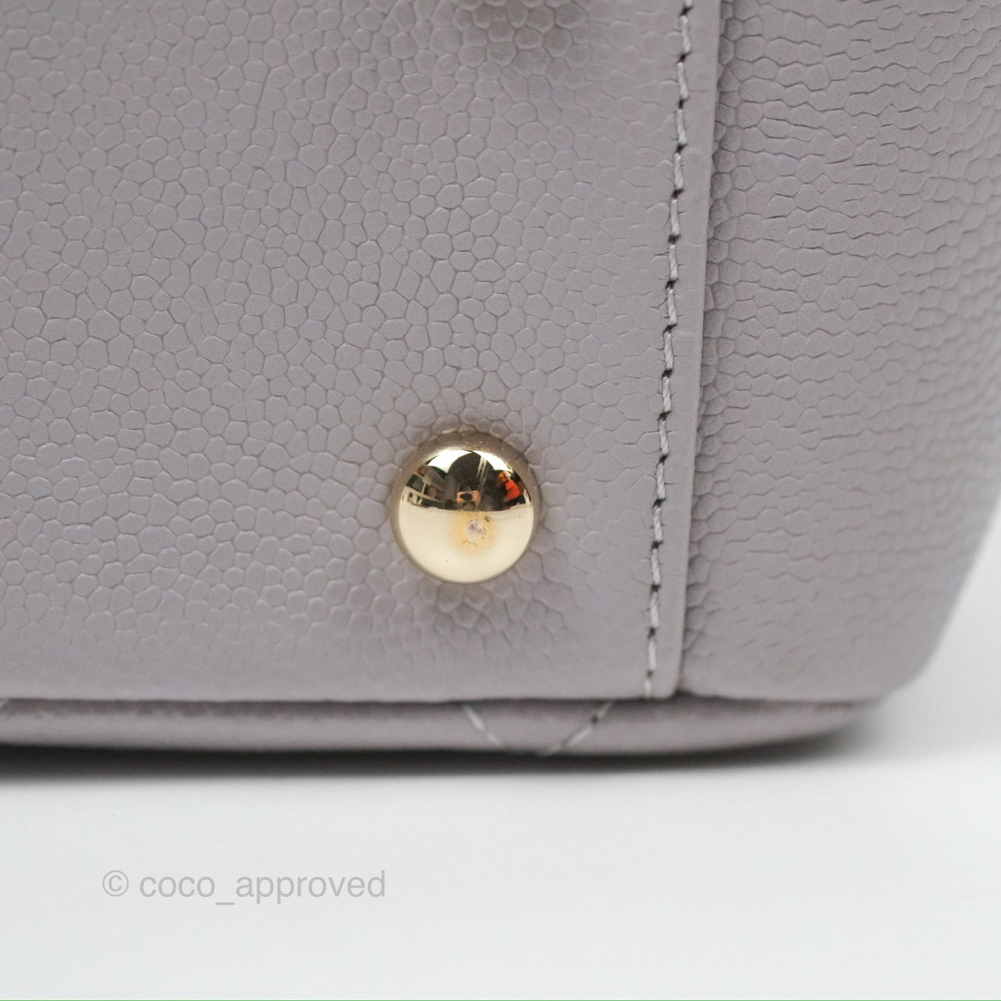 Chanel Quilted Medium Business Affinity Flap Grey Caviar Light Gold Hardware