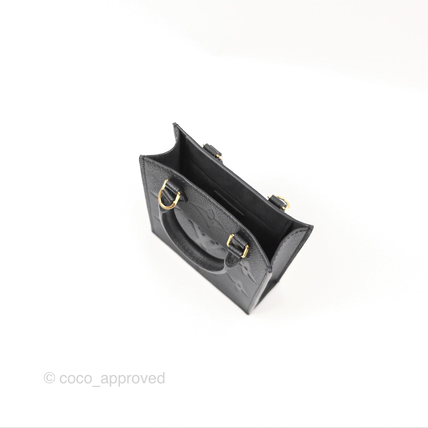 Louis Vuitton Petit Sac Plat Bag Empreinte Giant Monogram Black