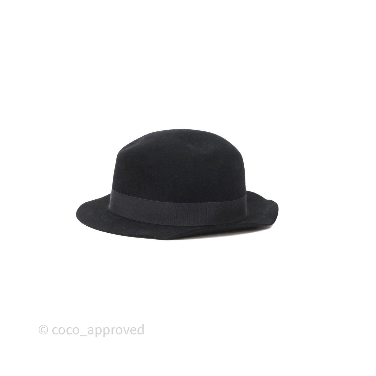 Hermès Black Trilby Hat Size 59