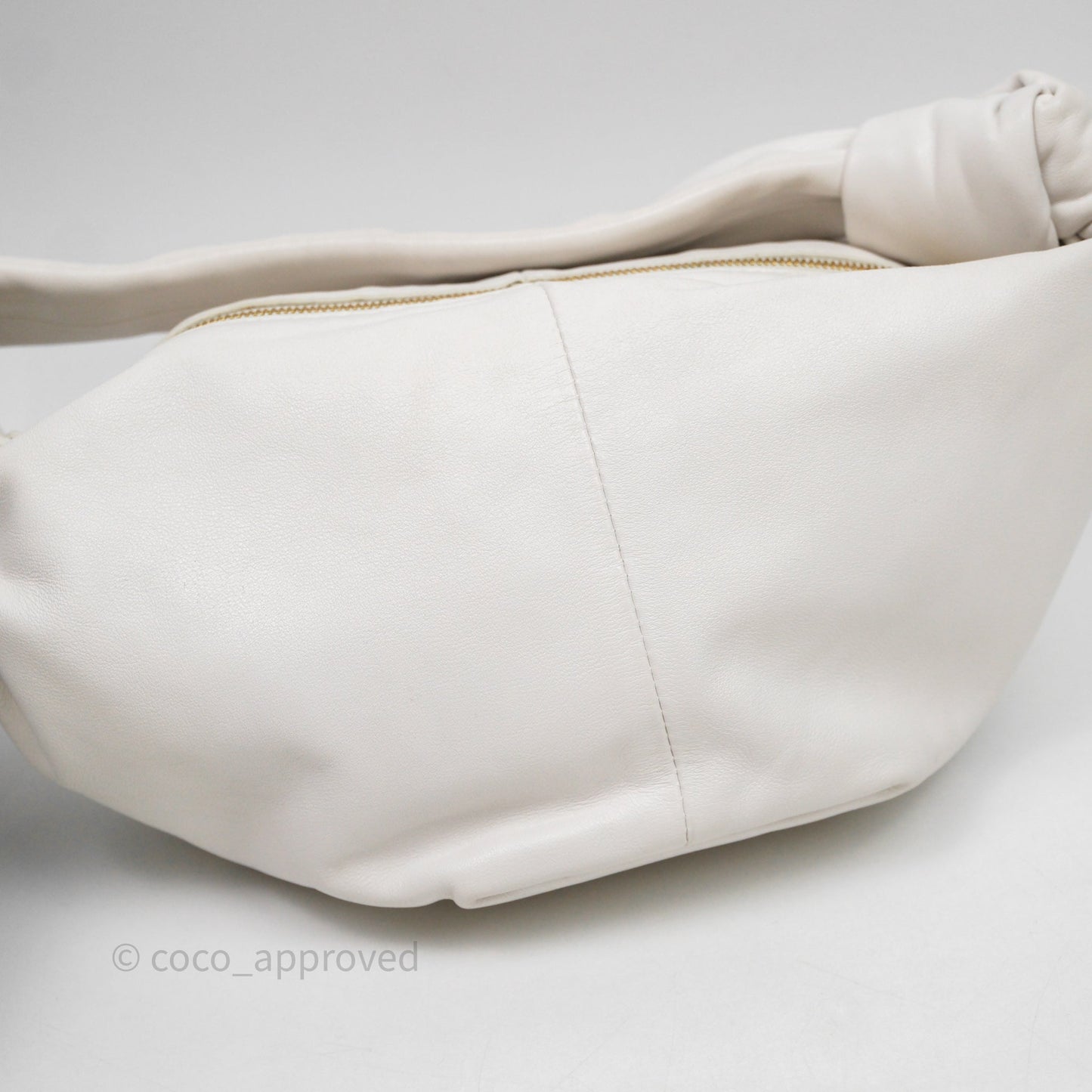 Bottega Veneta Double Knot Leather White Bag