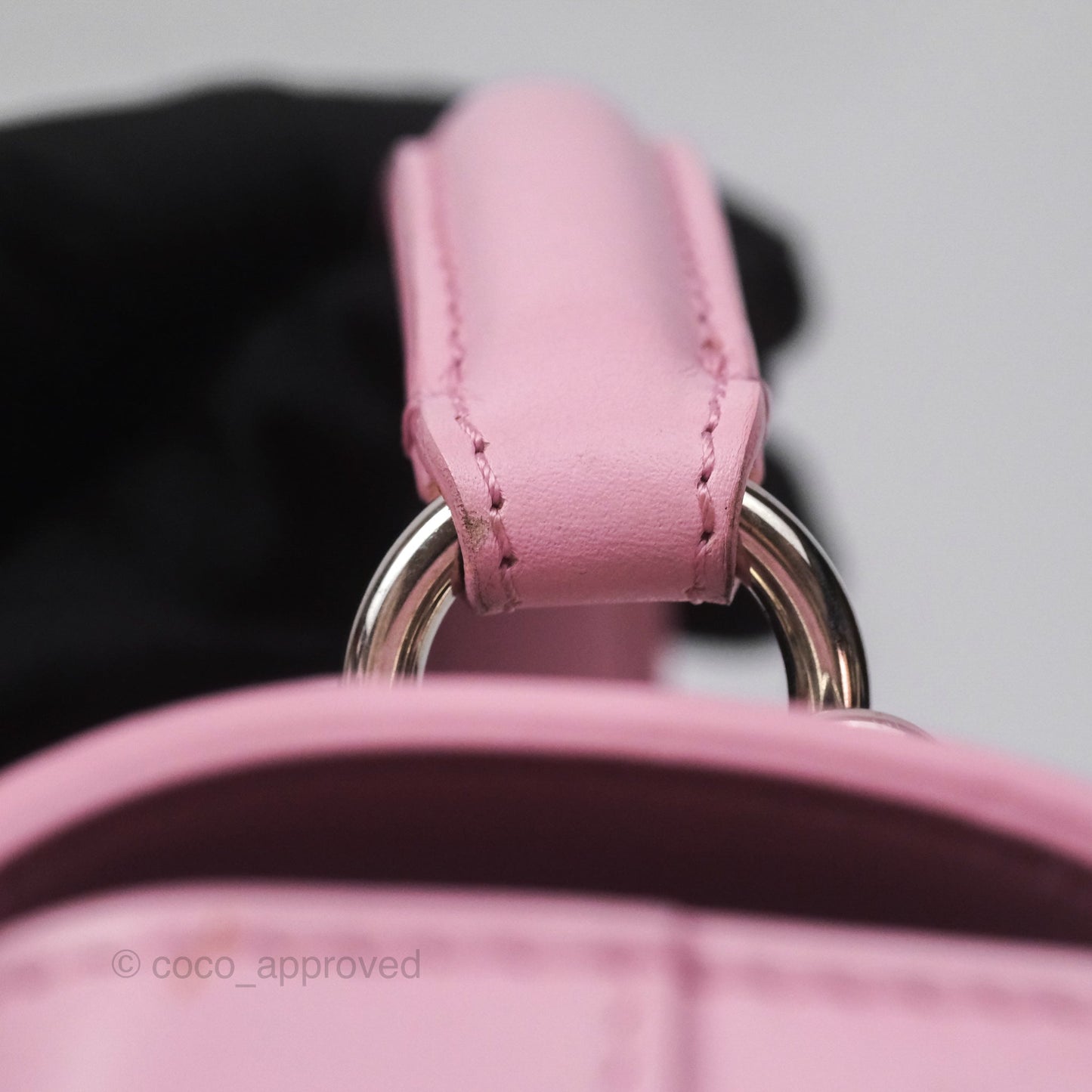 Chanel Stitched Ring My Bag Flap Crossbody Pink Calfskin Silver Hardware
