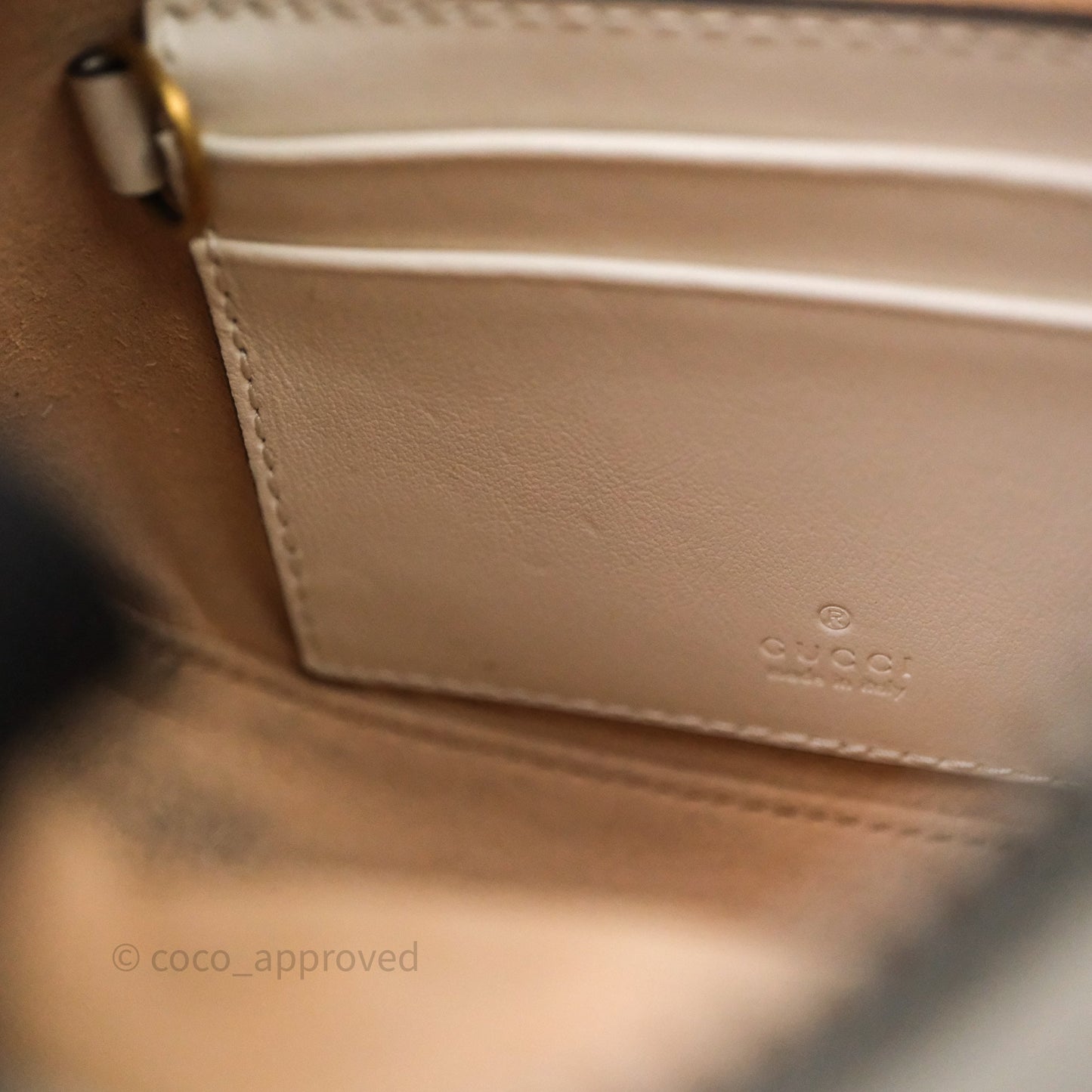 Gucci GG Marmont Half Moon-shaped Hobo Bag White