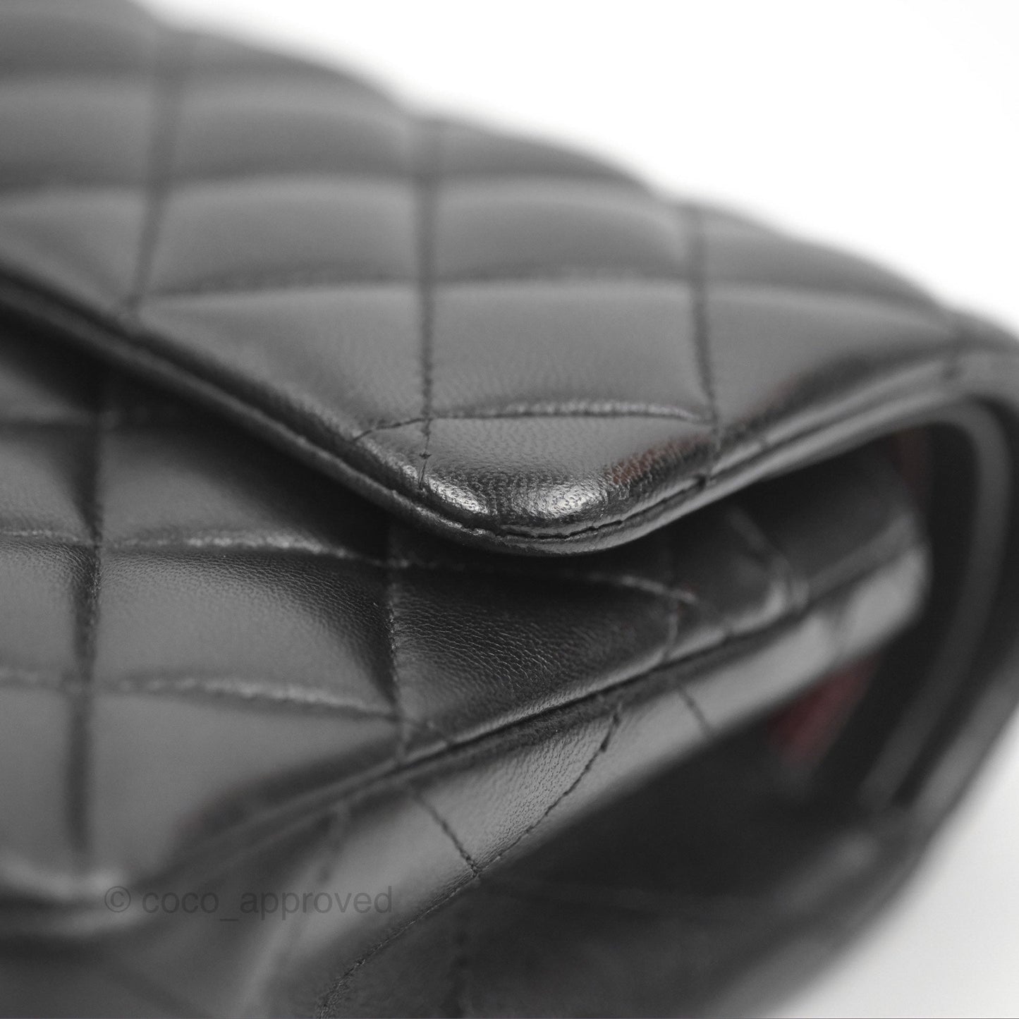 Chanel Small Classic Quilted Flap Black Lambskin Silver Hardware