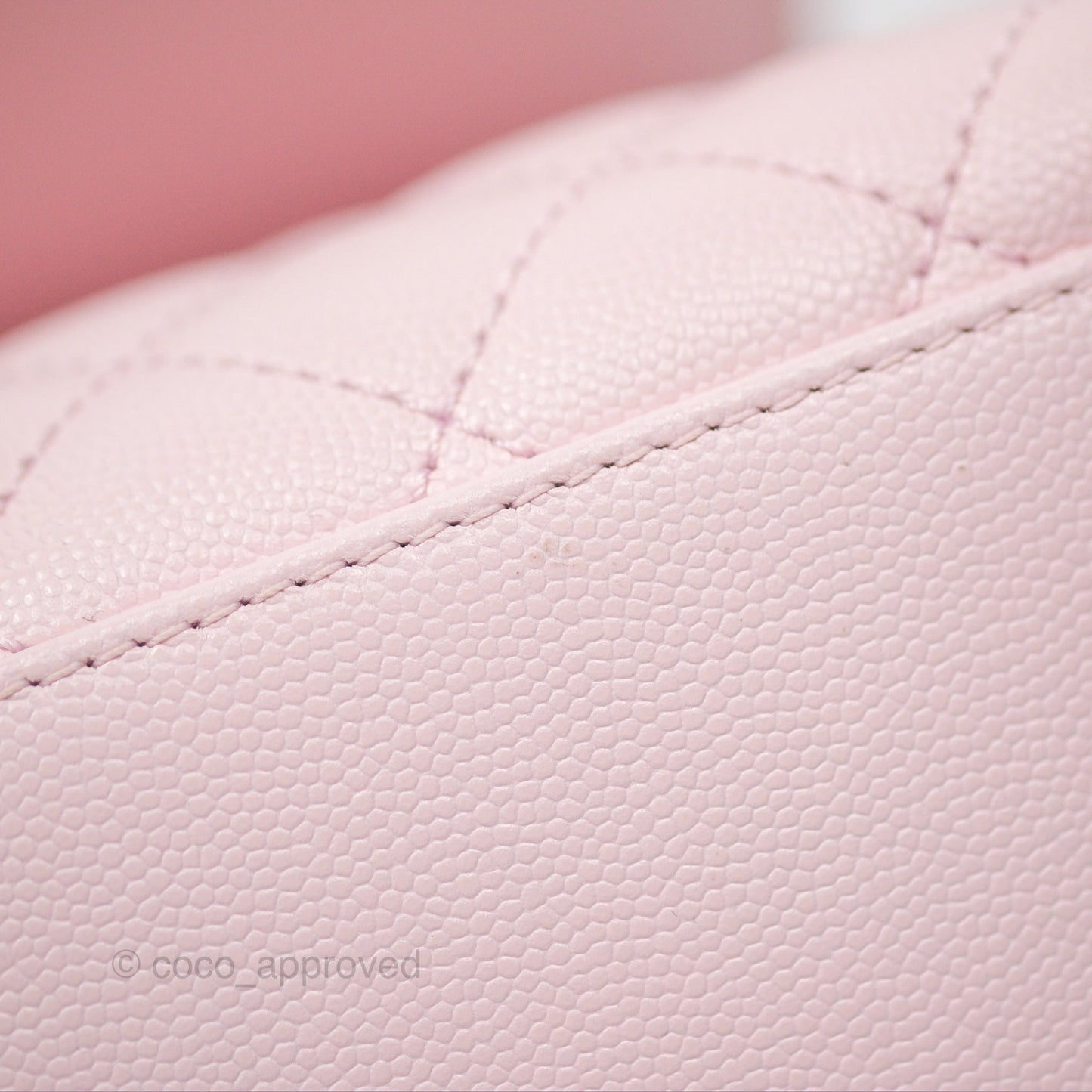 Chanel Small Coco Handle Light Pink Caviar Gold Hardware