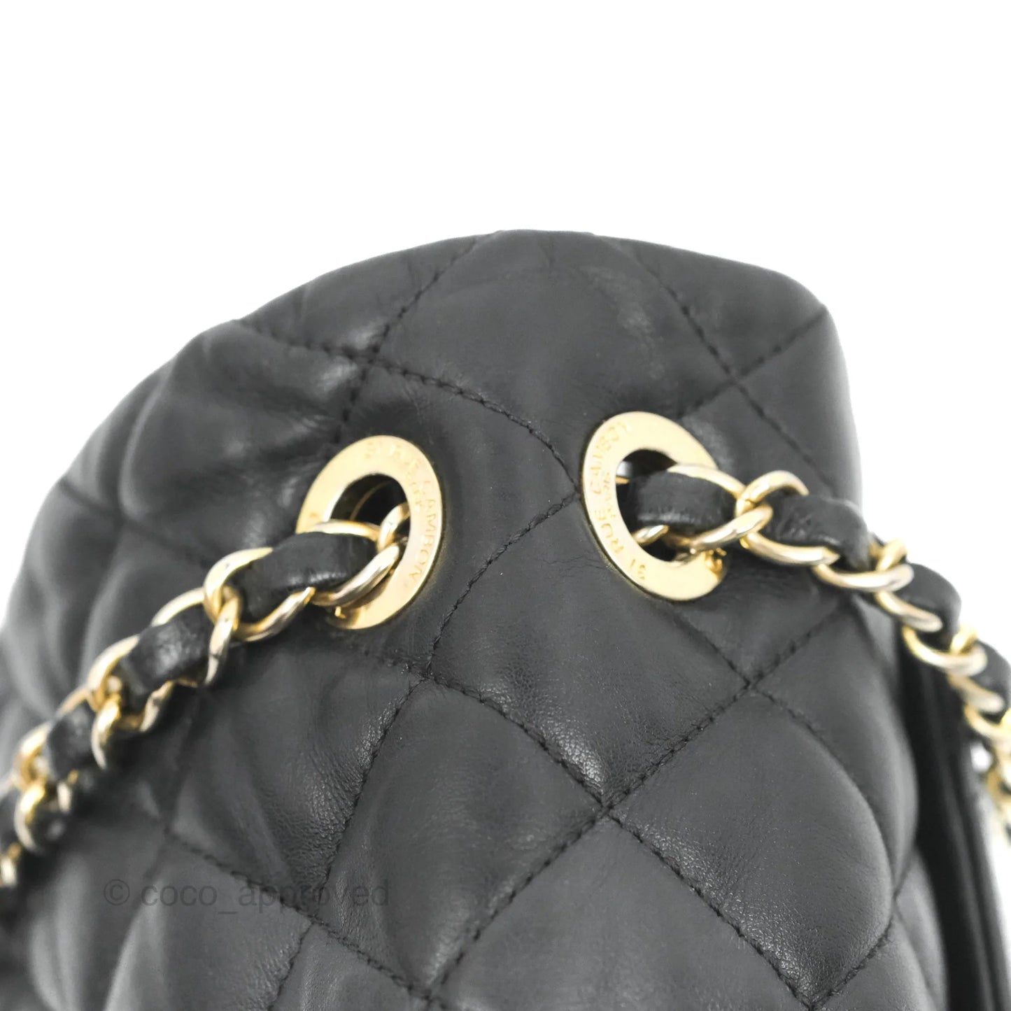 Chanel Soft Elegance Flap Bag Calfskin Black Aged Gold Hardware