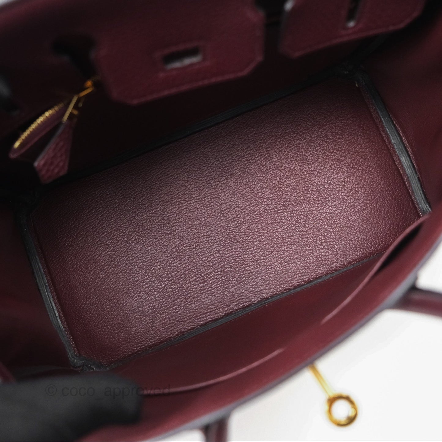 Hermès Birkin 25 Retourne Bordeaux Togo Gold Hardware