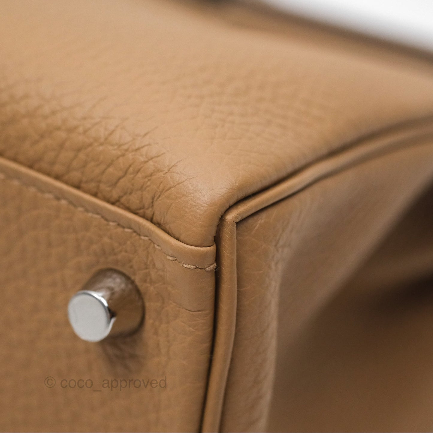 Hermes Kelly 25 Togo Chai 0M Palladium Hardware
