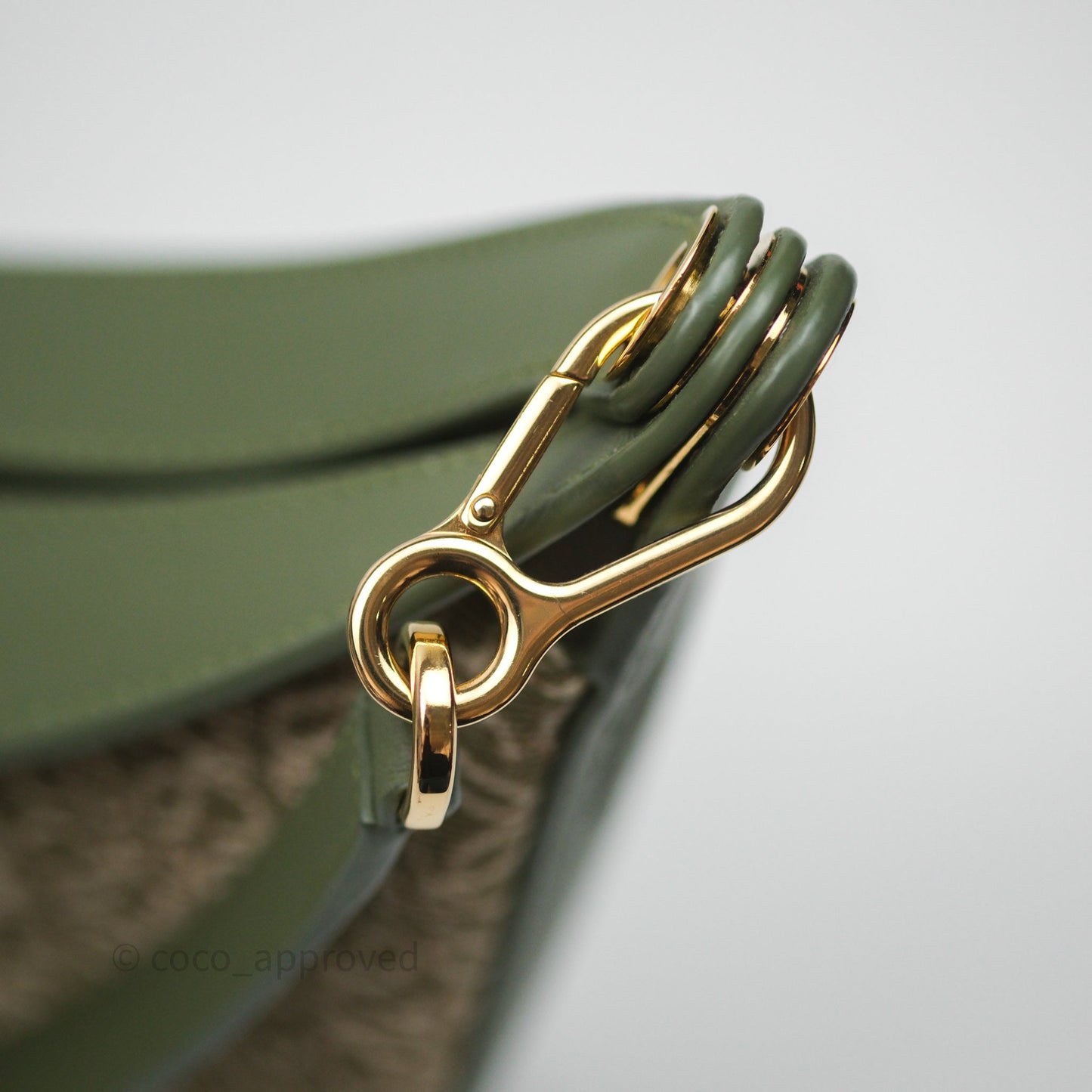 Loewe Small Luna Anagram Shoulder Bag Green Calfskin Jacquard