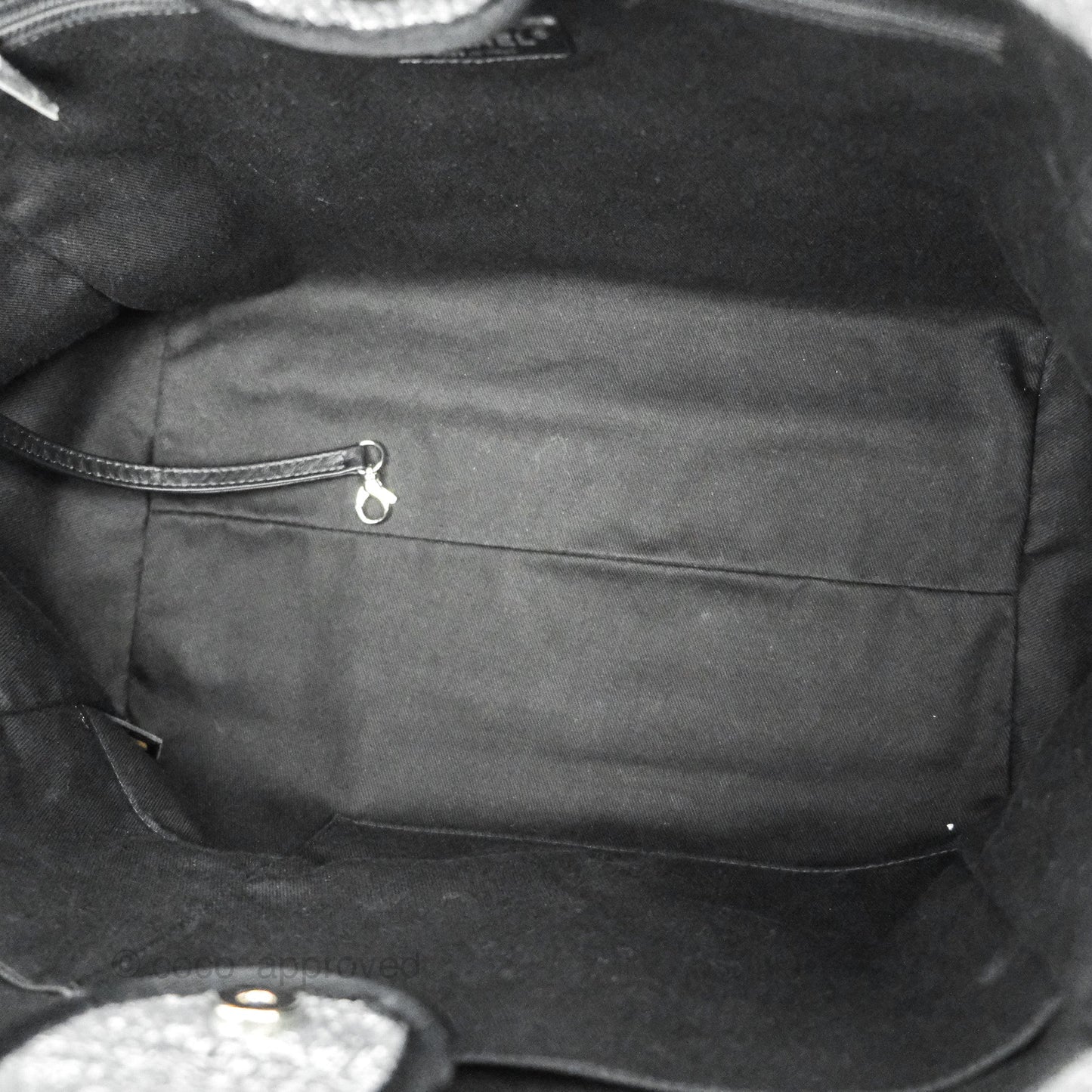 Chanel Large Deauville Charcoal Grey Tweed