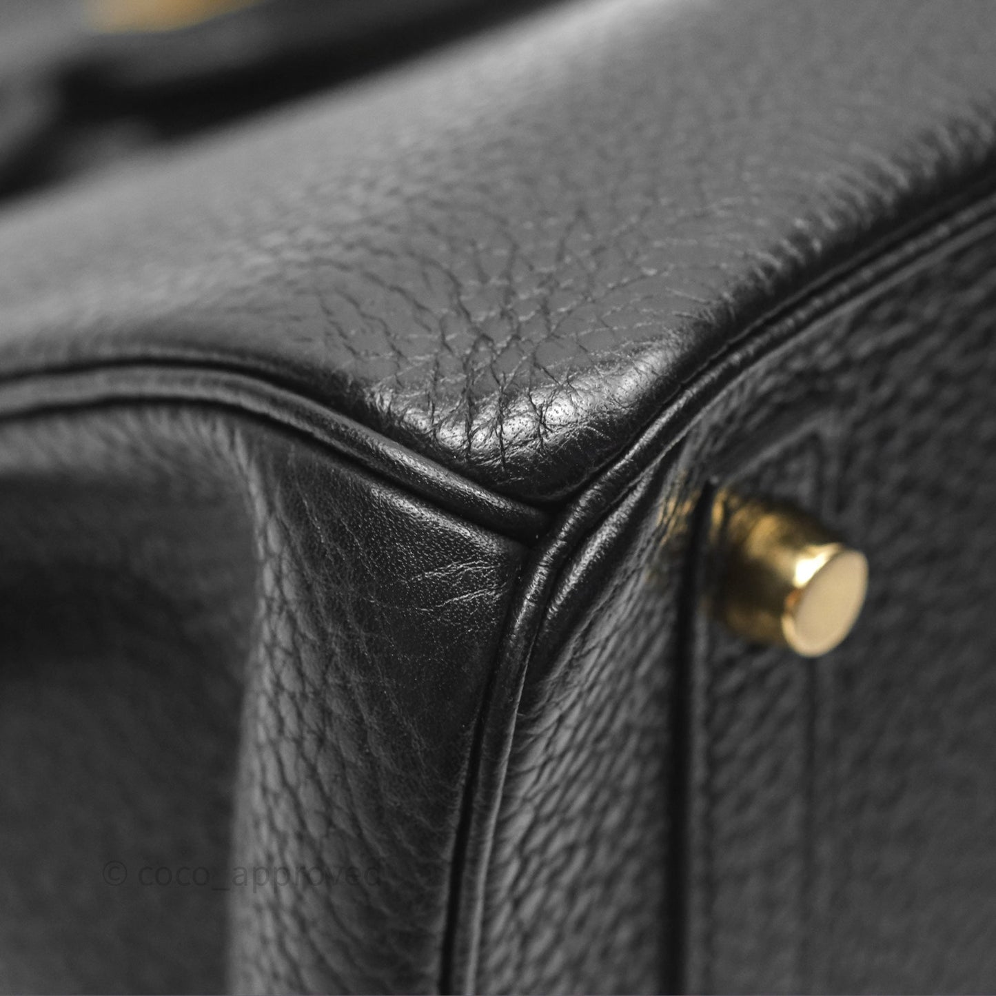 Hermès Birkin 30 Retourne Noir 89 Clemence Gold Hardware