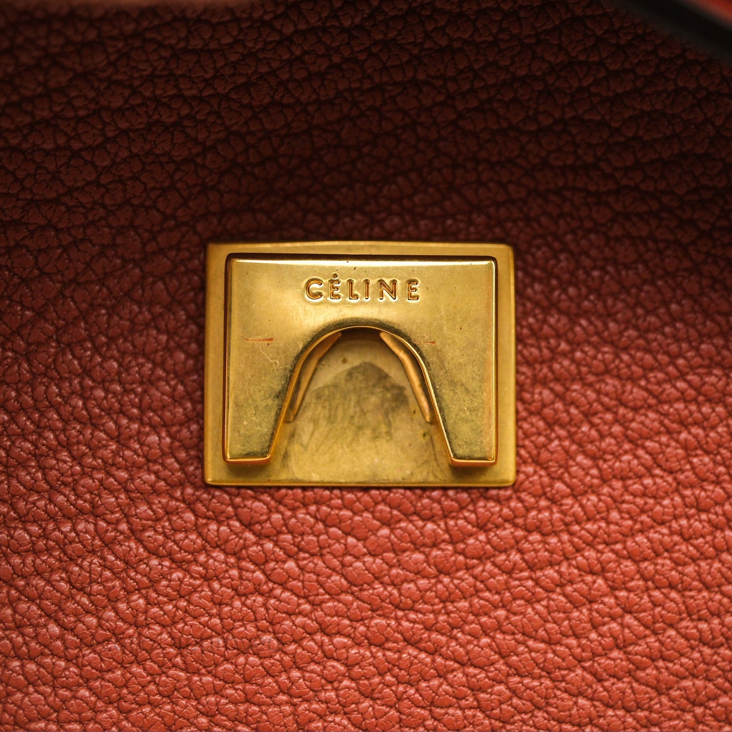 Celine Mini Belt Bag Brick Red Grained Goatskin Gold Hardware
